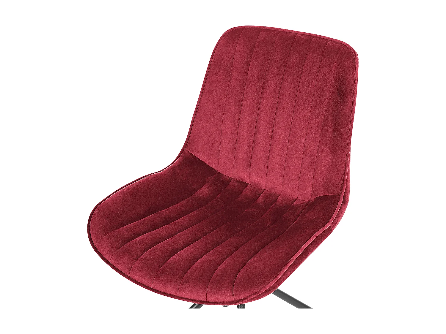 Lot de 2 chaises de salle à manger NAVASOTA Velours Rouge foncé