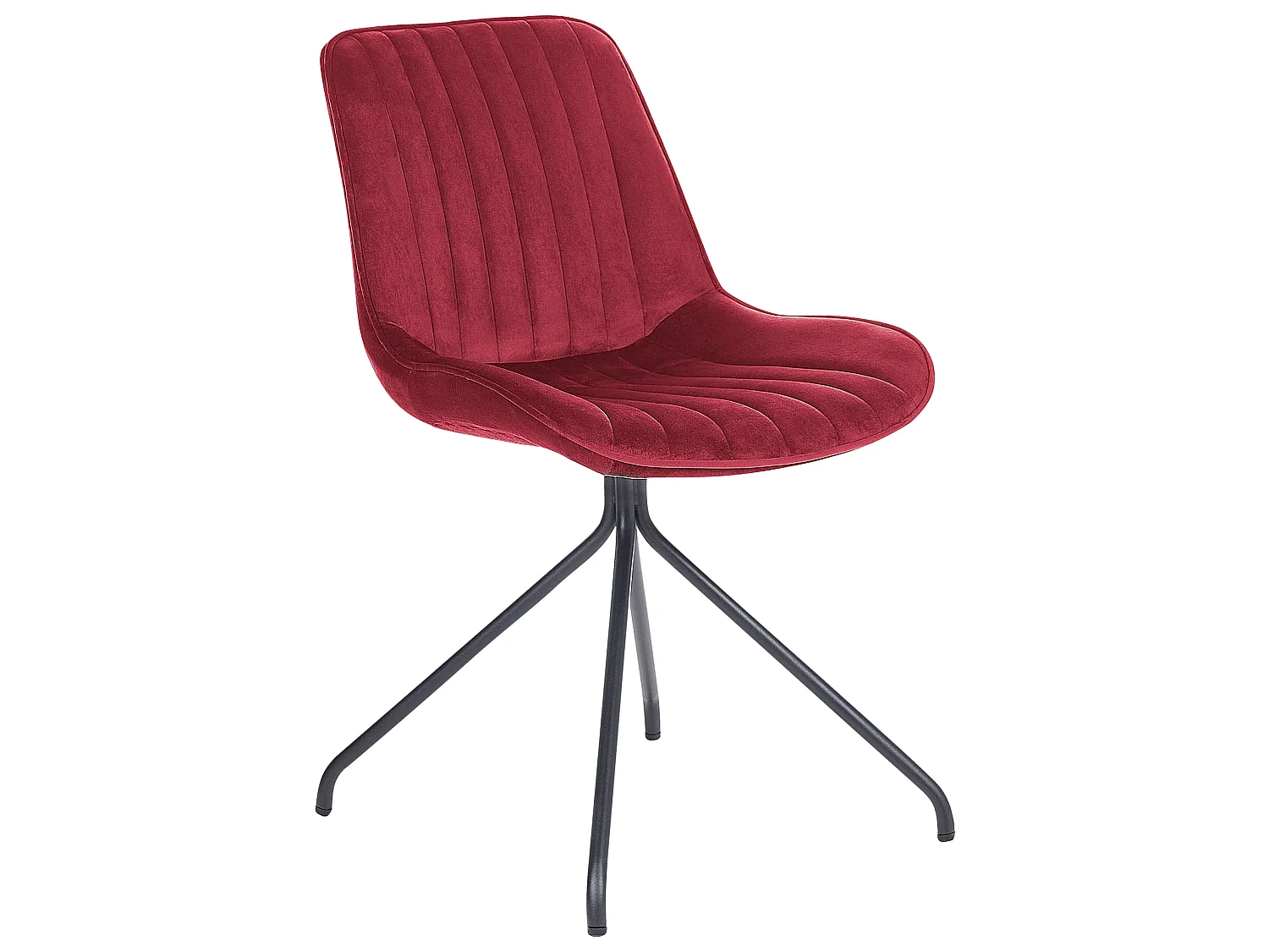 Lot de 2 chaises de salle à manger NAVASOTA Velours Rouge foncé