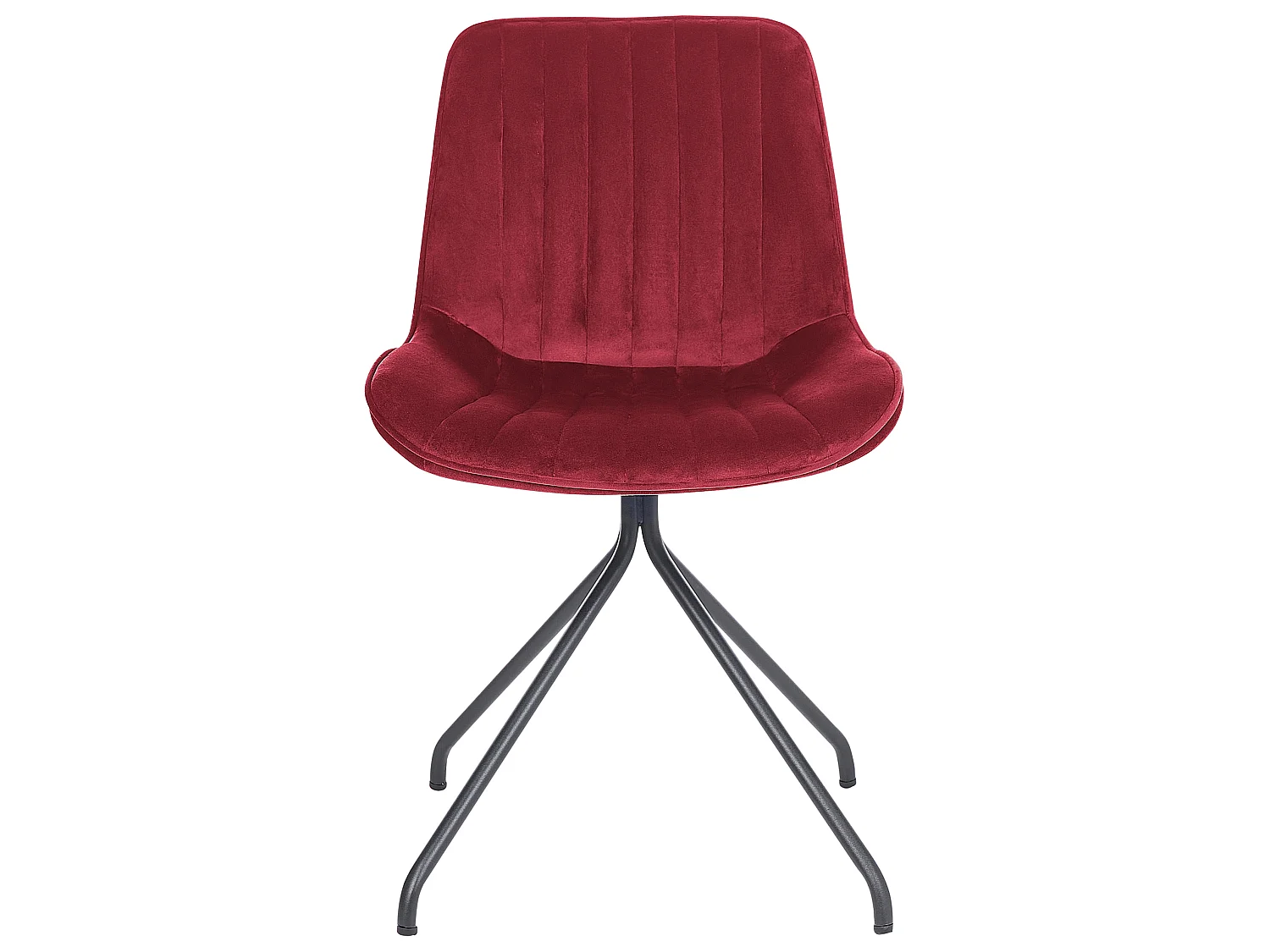 Lot de 2 chaises de salle à manger NAVASOTA Velours Rouge foncé