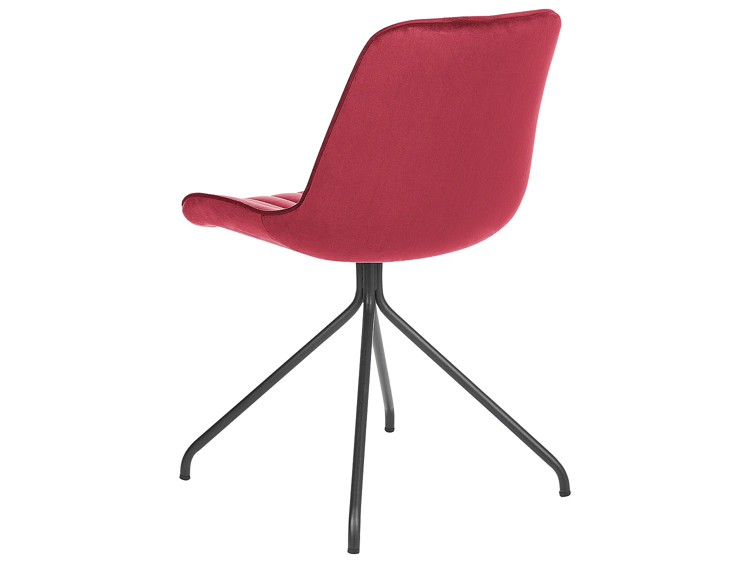 Lot de 2 chaises de salle à manger NAVASOTA Velours Rouge foncé