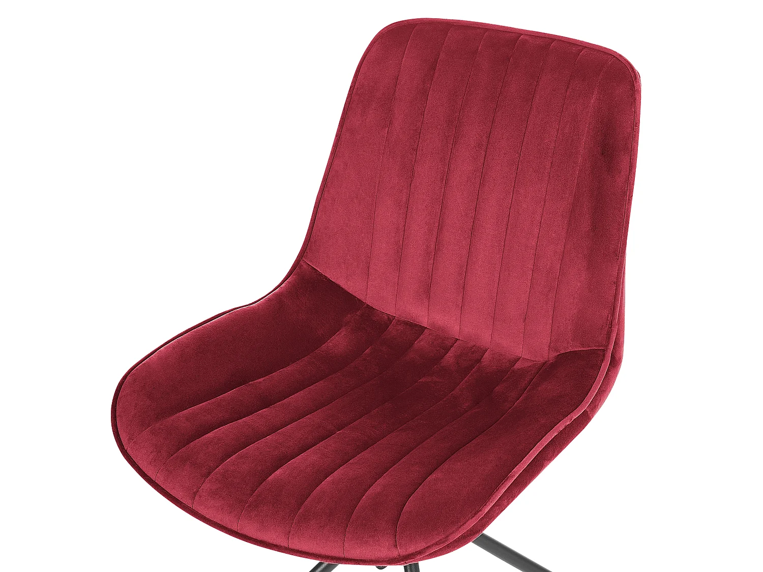 Lot de 2 chaises de salle à manger NAVASOTA Velours Rouge foncé