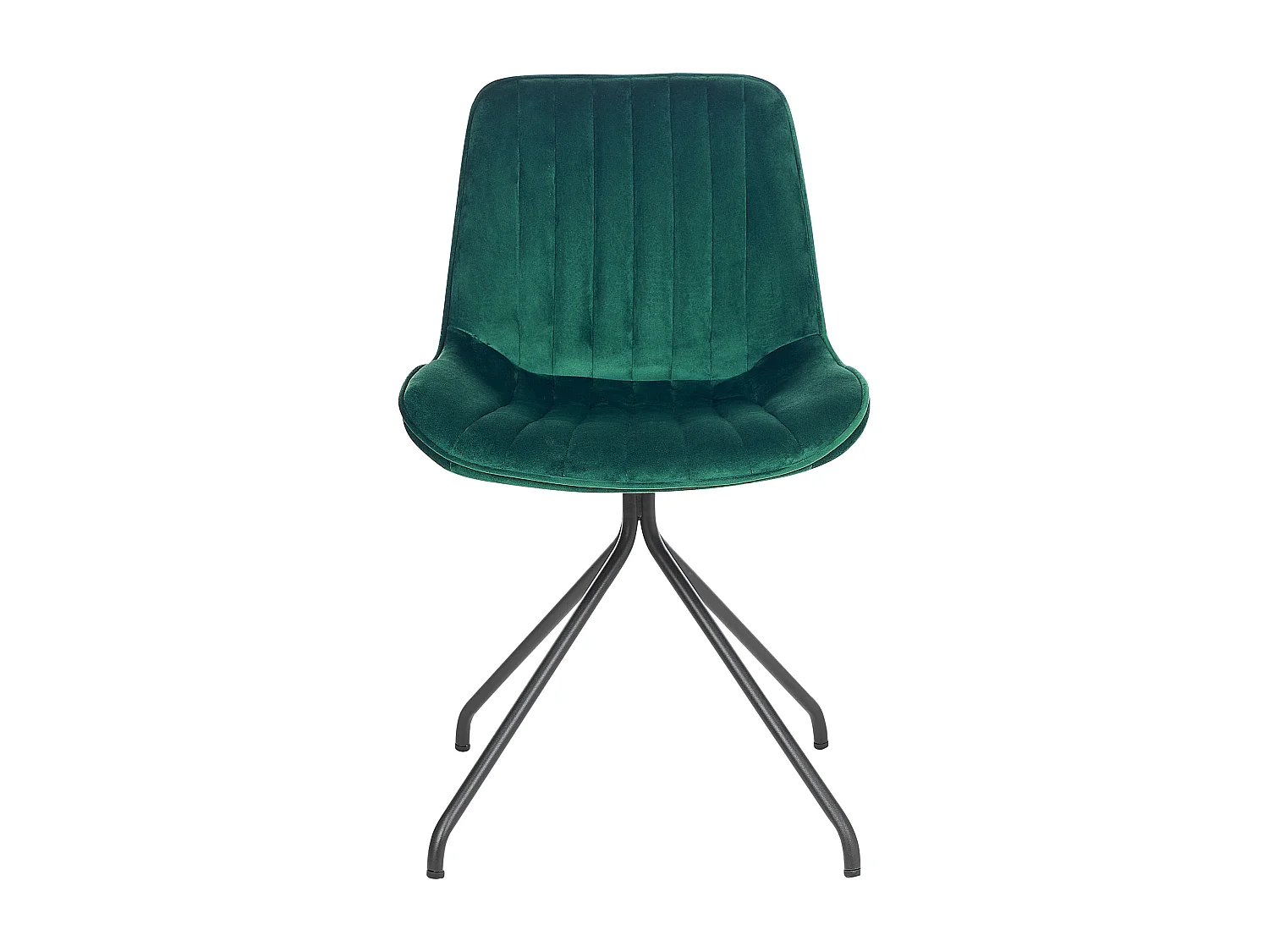 Set van 2 eetkamerstoelen NAVASOTA Fluweel Smaragdgroen