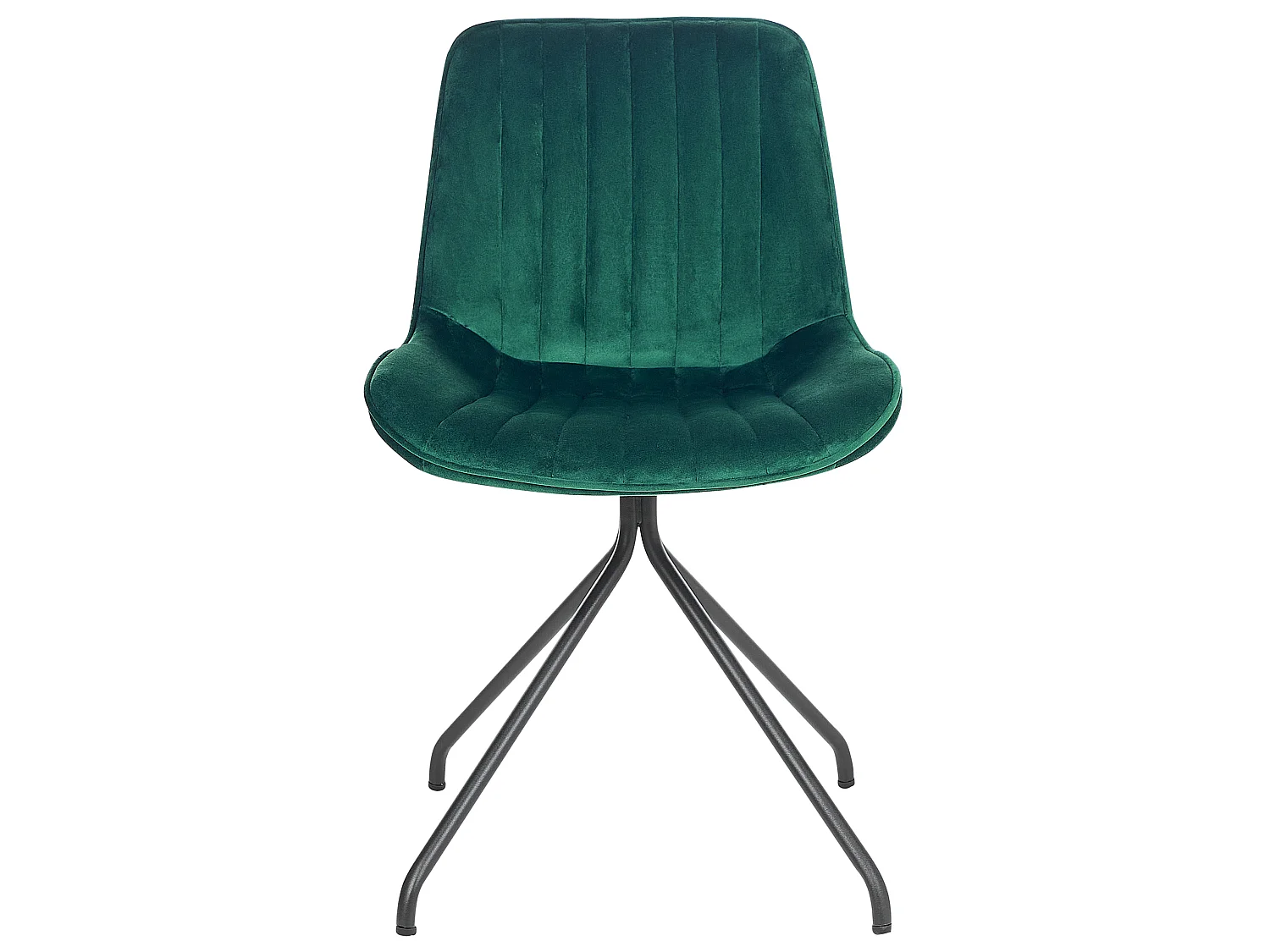 Set of 2 Dining Chairs NAVASOTA Velvet Emerald Green
