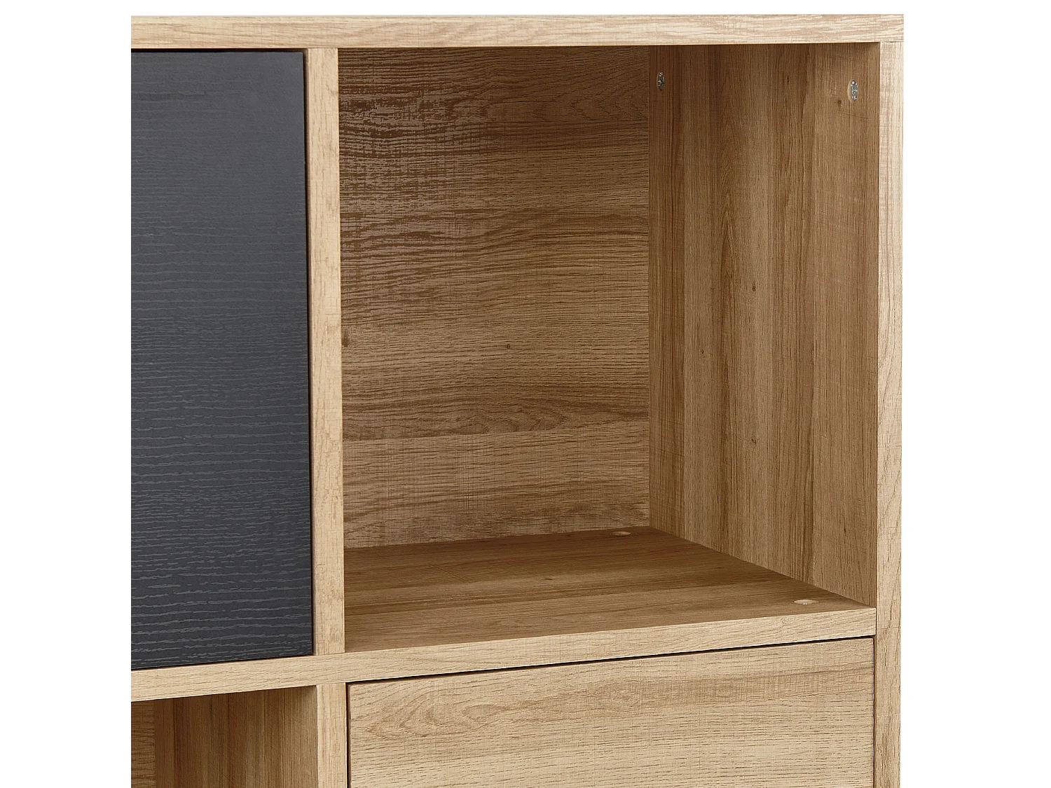 Regał MOINES 135 cm Brązowy/ czarny