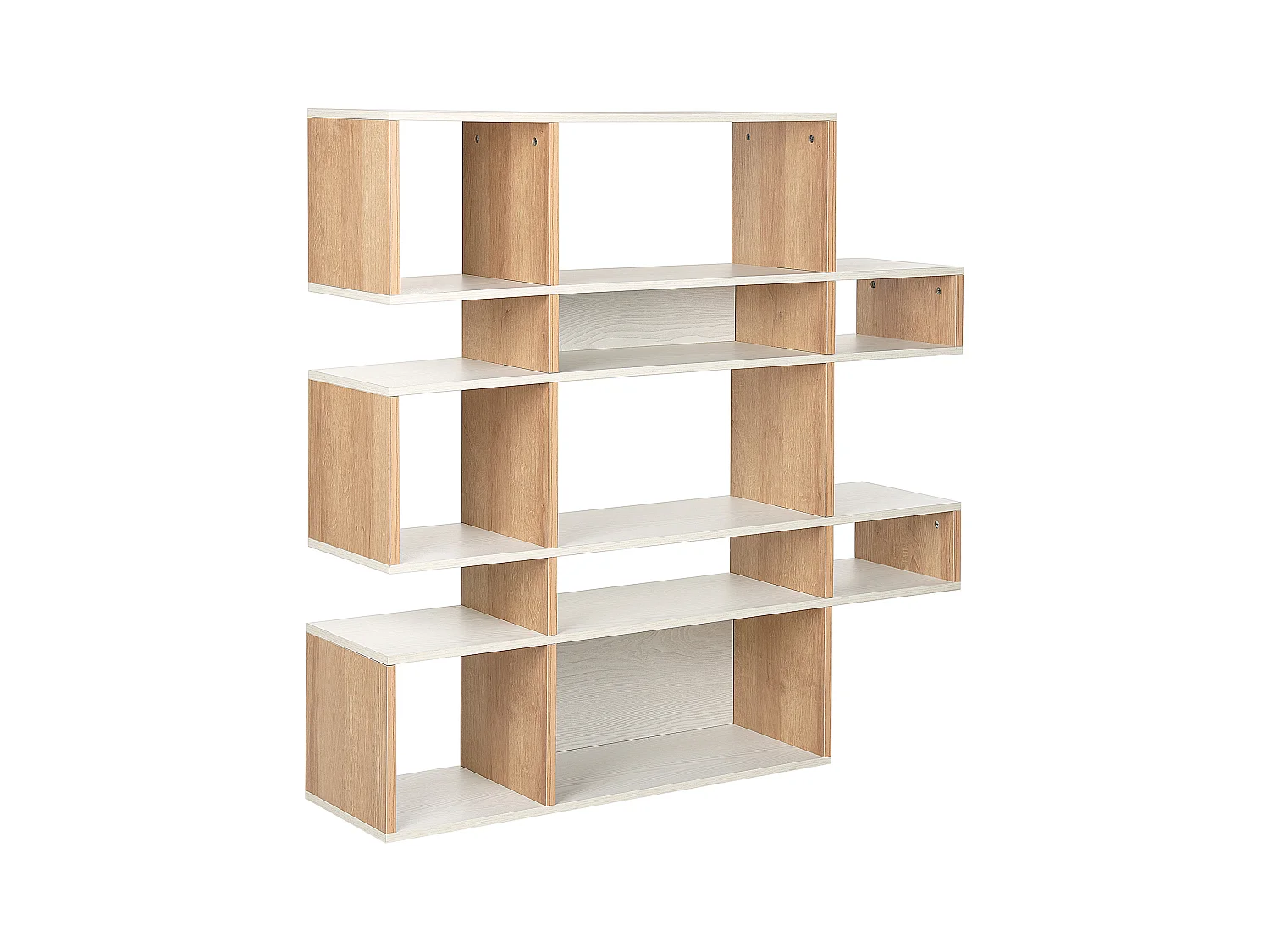 Boekenkast met 5 planken AMARILO 120 cm Bruin/wit
