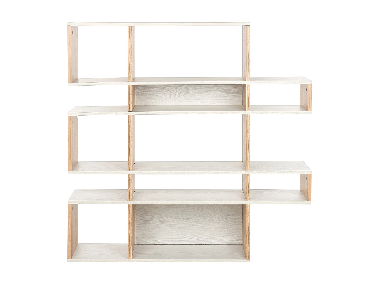 Bibliothèque 5 étagères AMARILO 120 cm Marron/blanc