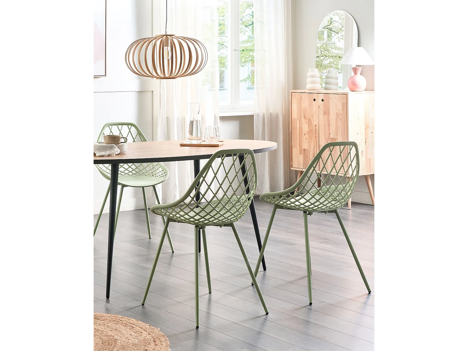 Zestaw 2 krzeseł do jadalni CANTON II Zielony
