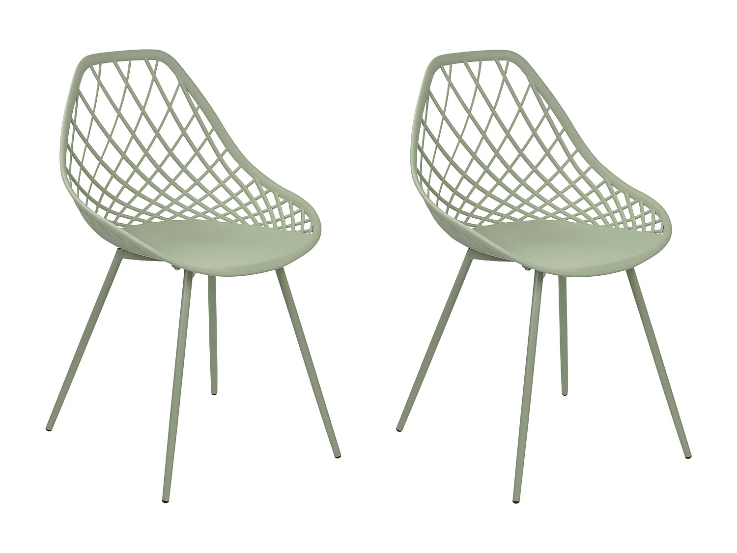 Set van 2 eetkamerstoelen CANTON II Groen