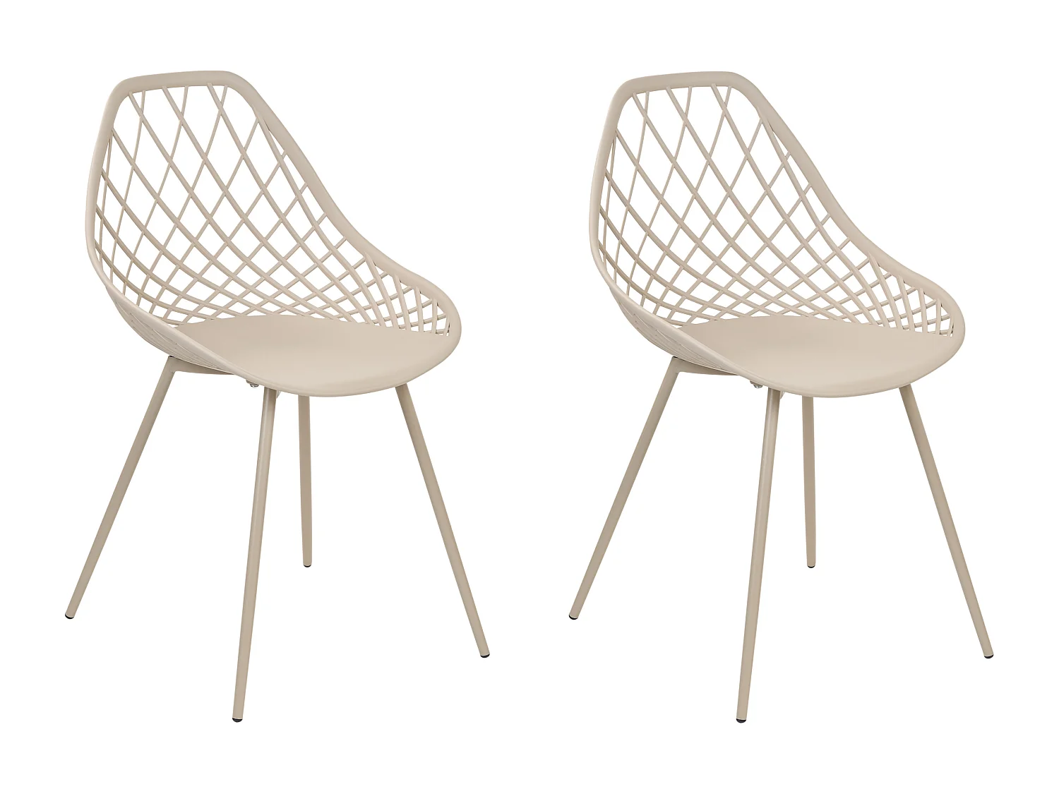Lot de 2 chaises de salle à manger CANTON II Beige