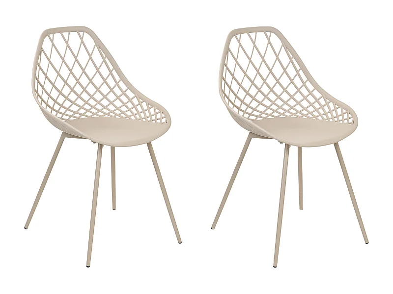 Conjunto de 2 cadeiras de jantar CANTON II Creme