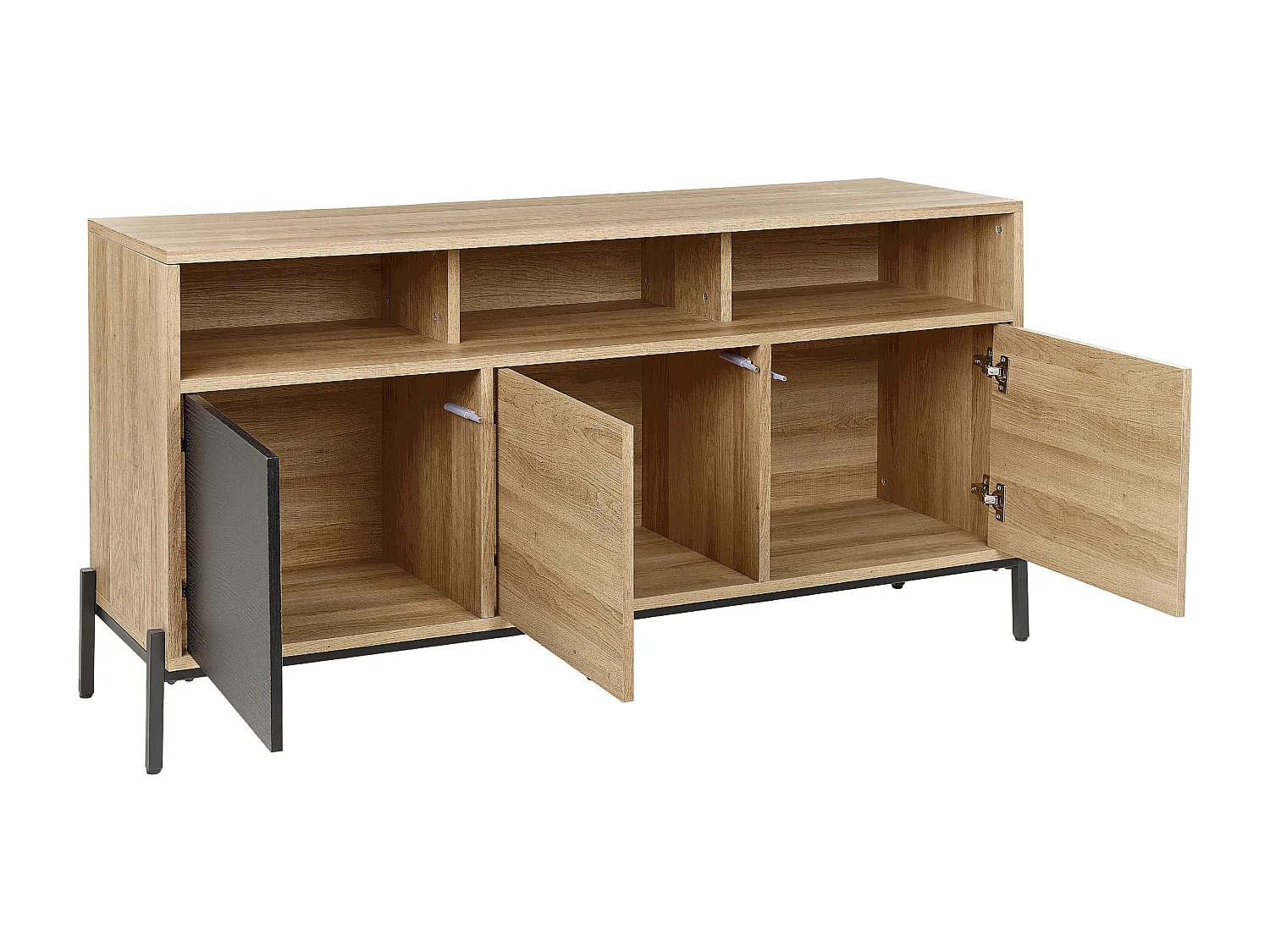 Kast MOINES Bruin/zwart