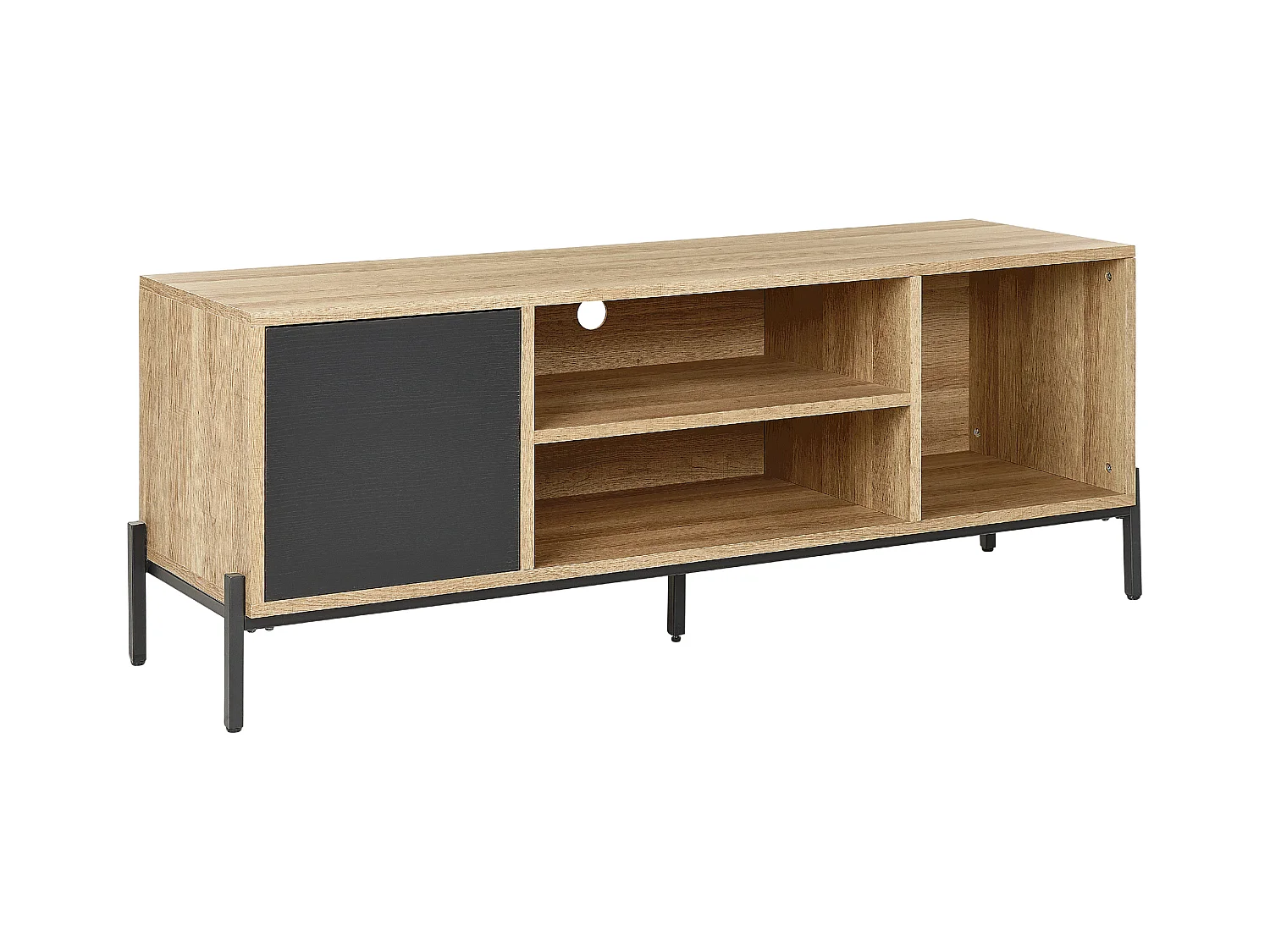 Meuble TV MOINES Marron/noir