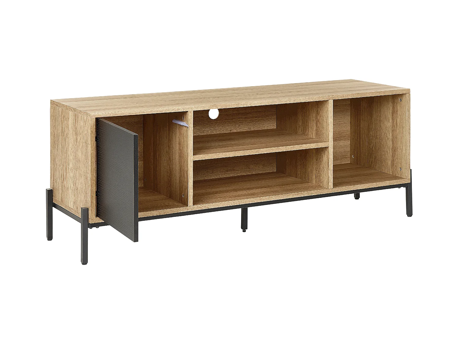 Meuble TV MOINES Marron/noir