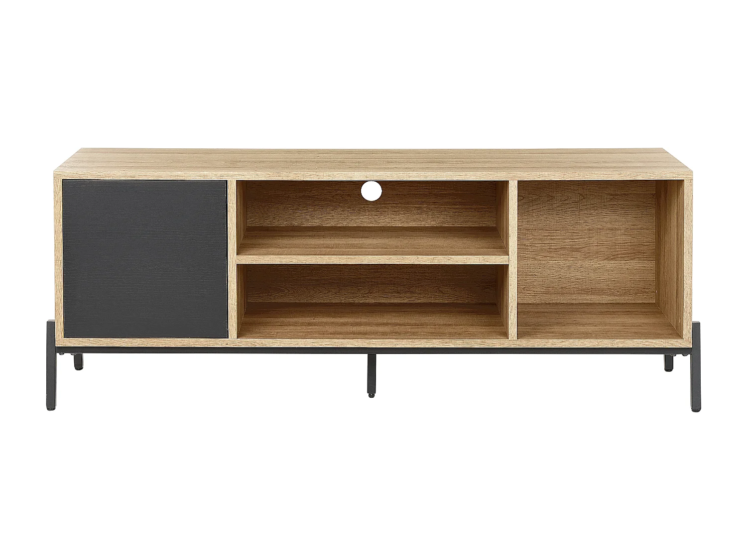 Meuble TV MOINES Marron/noir