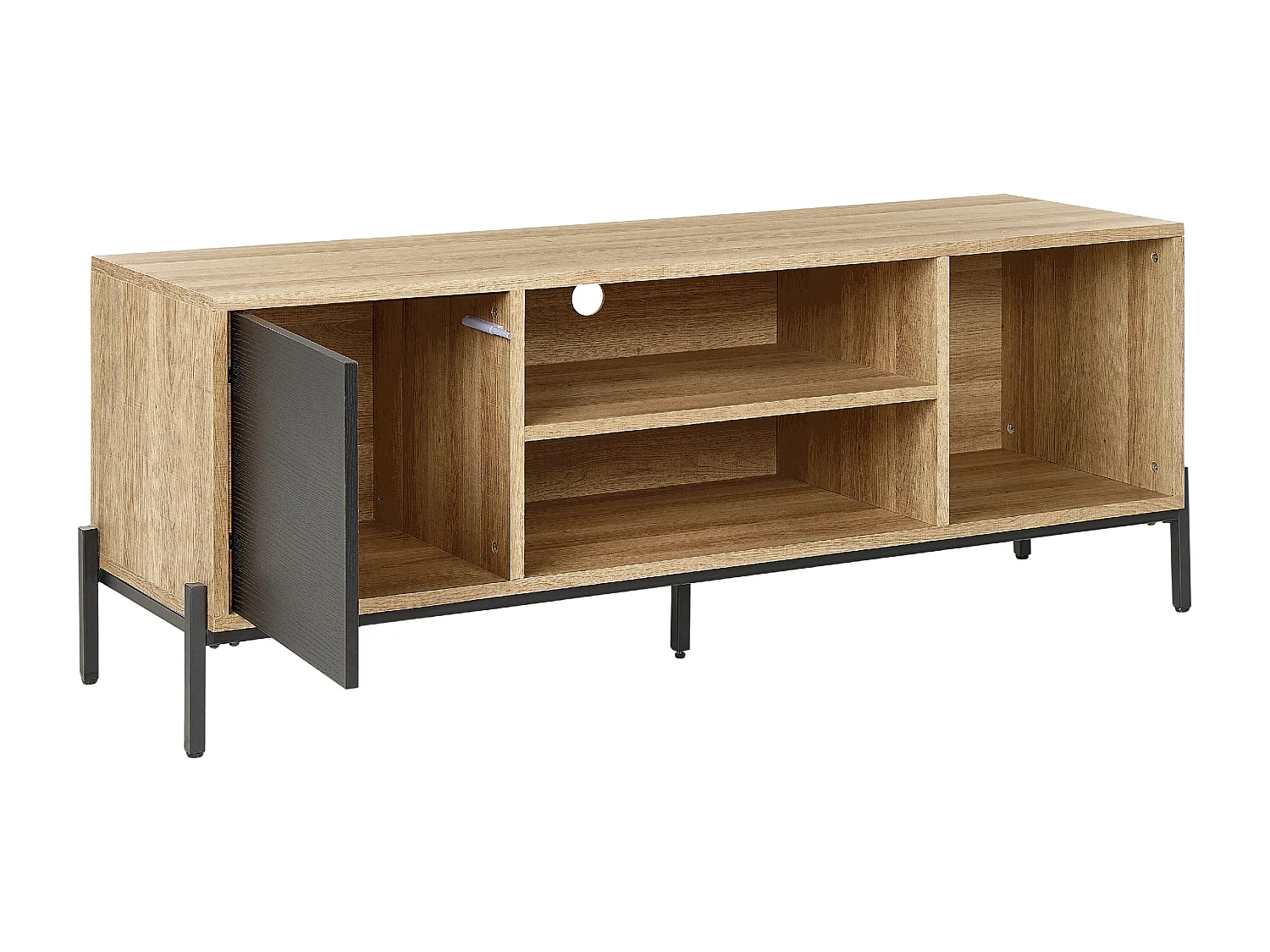 Meuble TV MOINES Marron/noir