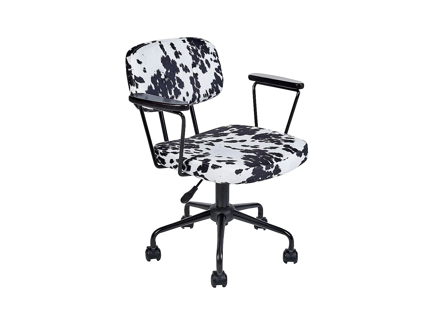 Bureaustoel Fluweel Zwart/Wit ALGERITA