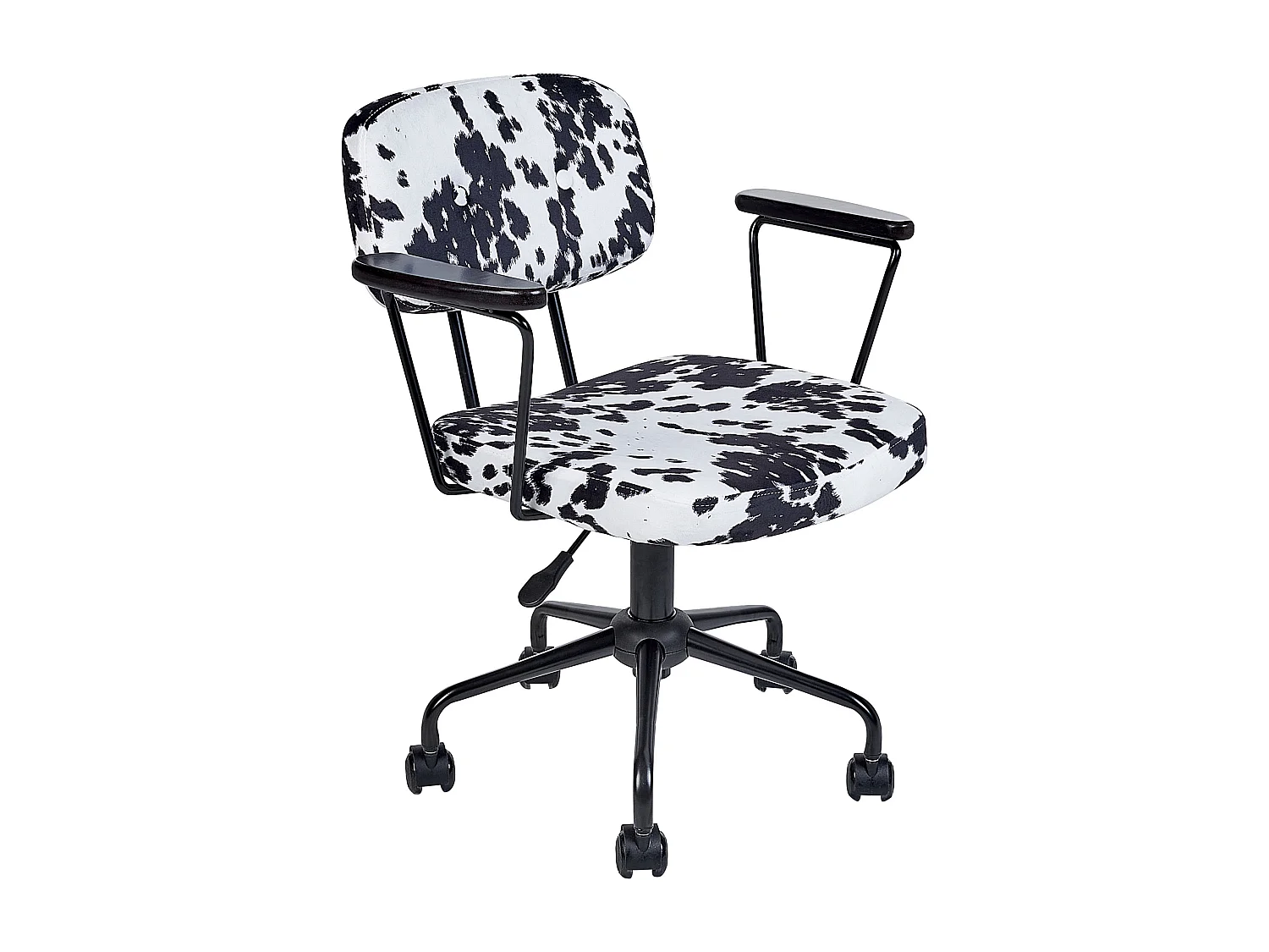 Bureaustoel Fluweel Zwart/Wit ALGERITA