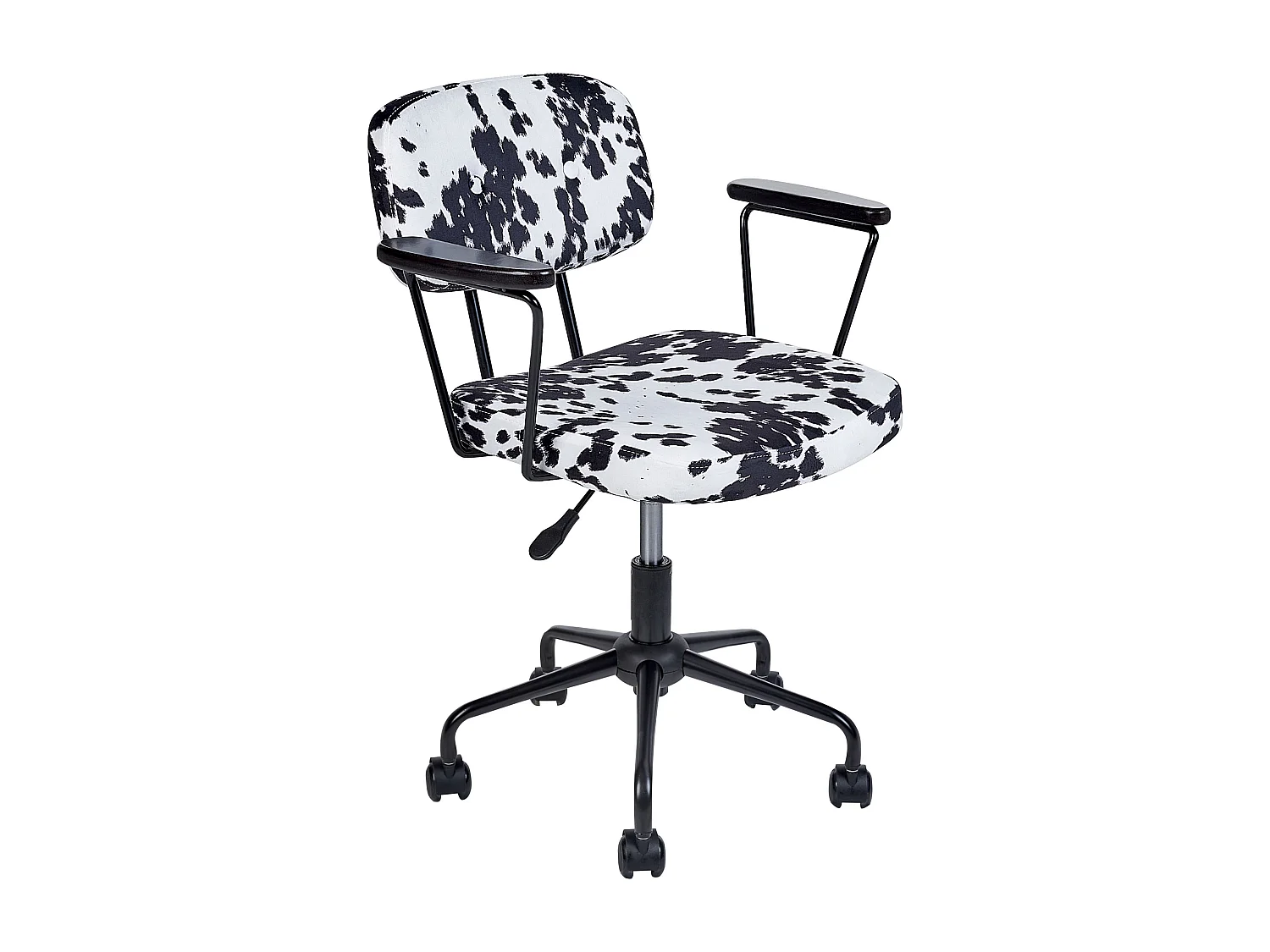 Bureaustoel Fluweel Zwart/Wit ALGERITA