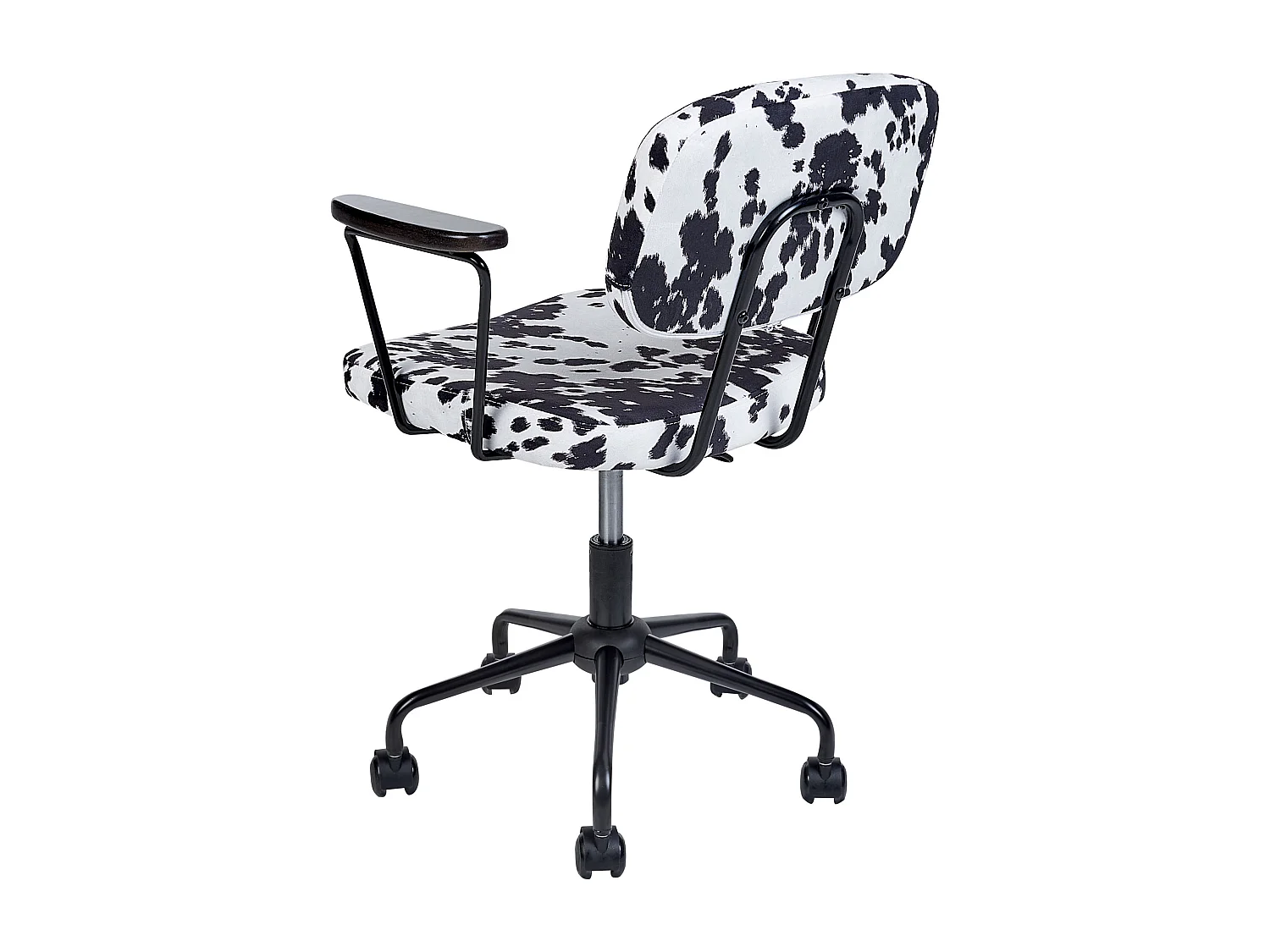 Bureaustoel Fluweel Zwart/Wit ALGERITA