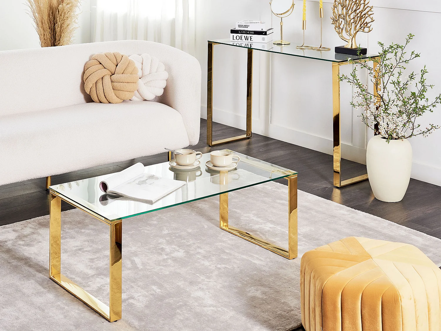 Salontafel TILON Veiligheidsglas Goud