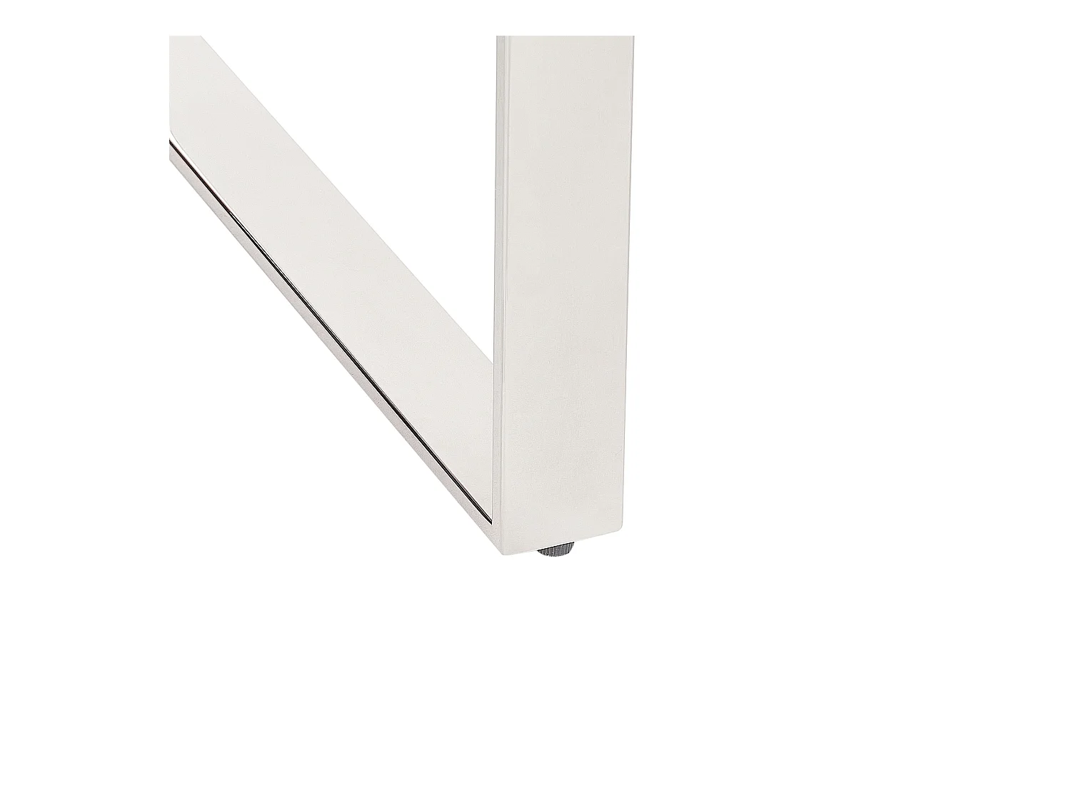 Moderner Couchtisch mit Edelstahlgestell Glasplatte Silber Tilon