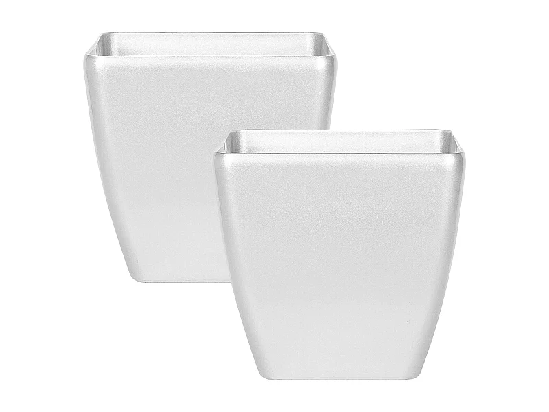 Set van 2 bloempotten ASTRAS Steen 42 cm Zilver
