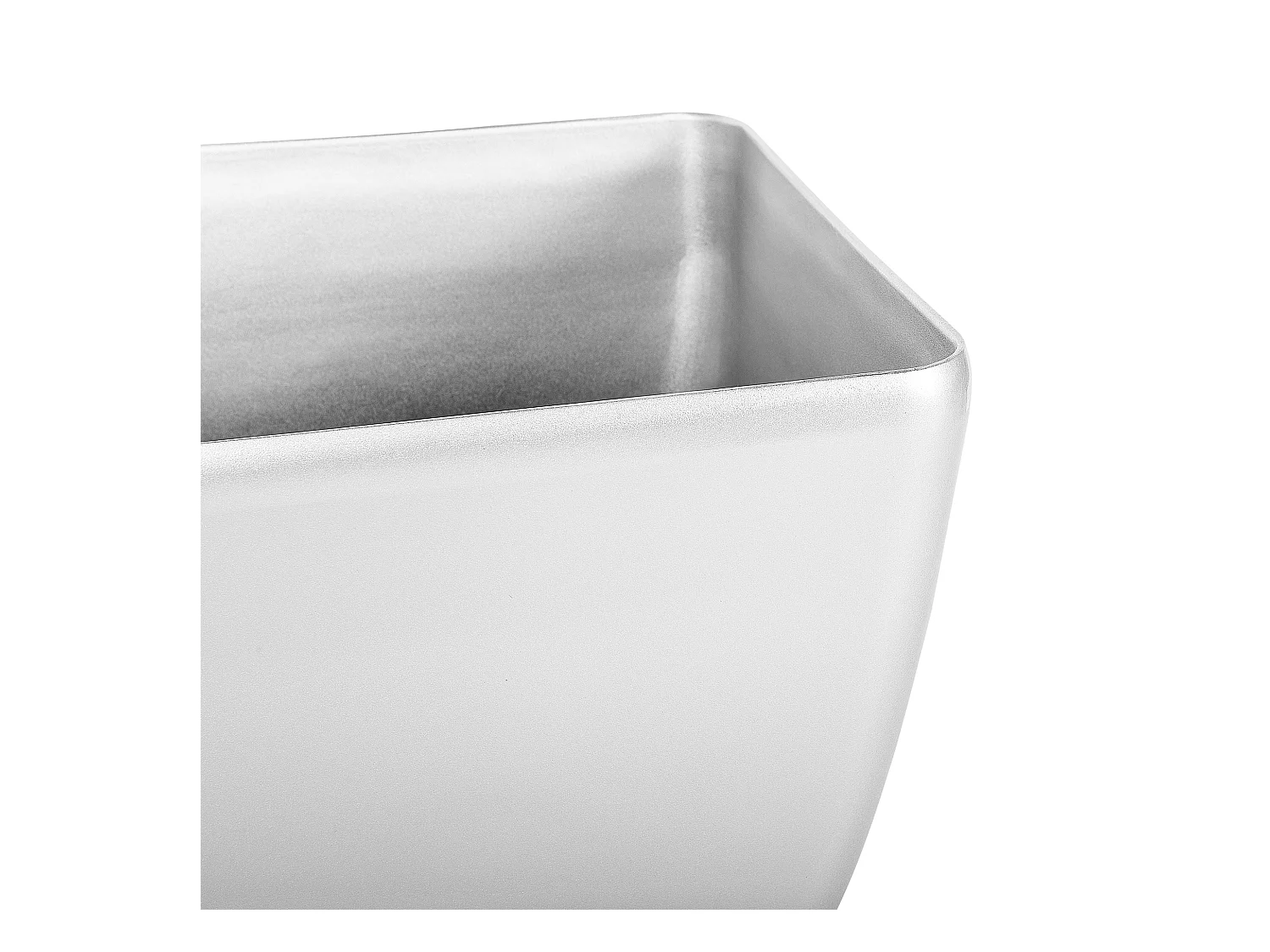 Blumentopf 2er Set Steingemisch silber quadratisch 42x42x41 cm glänzend Astras