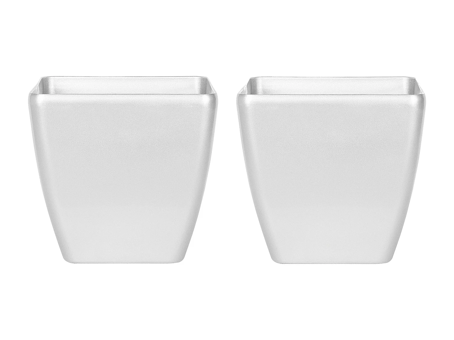 Lot de 2 pots de fleurs ASTRAS Pierre 42 cm Argenté