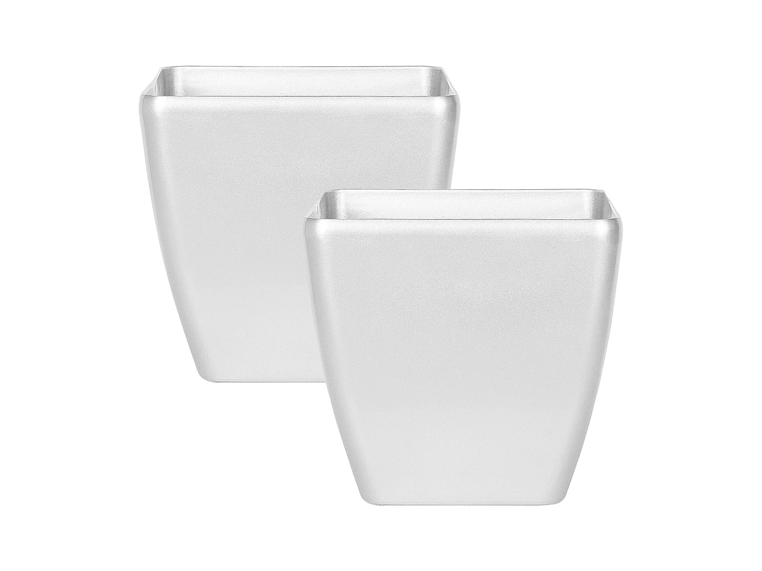 Lot de 2 pots de fleurs ASTRAS 50 cm Argenté