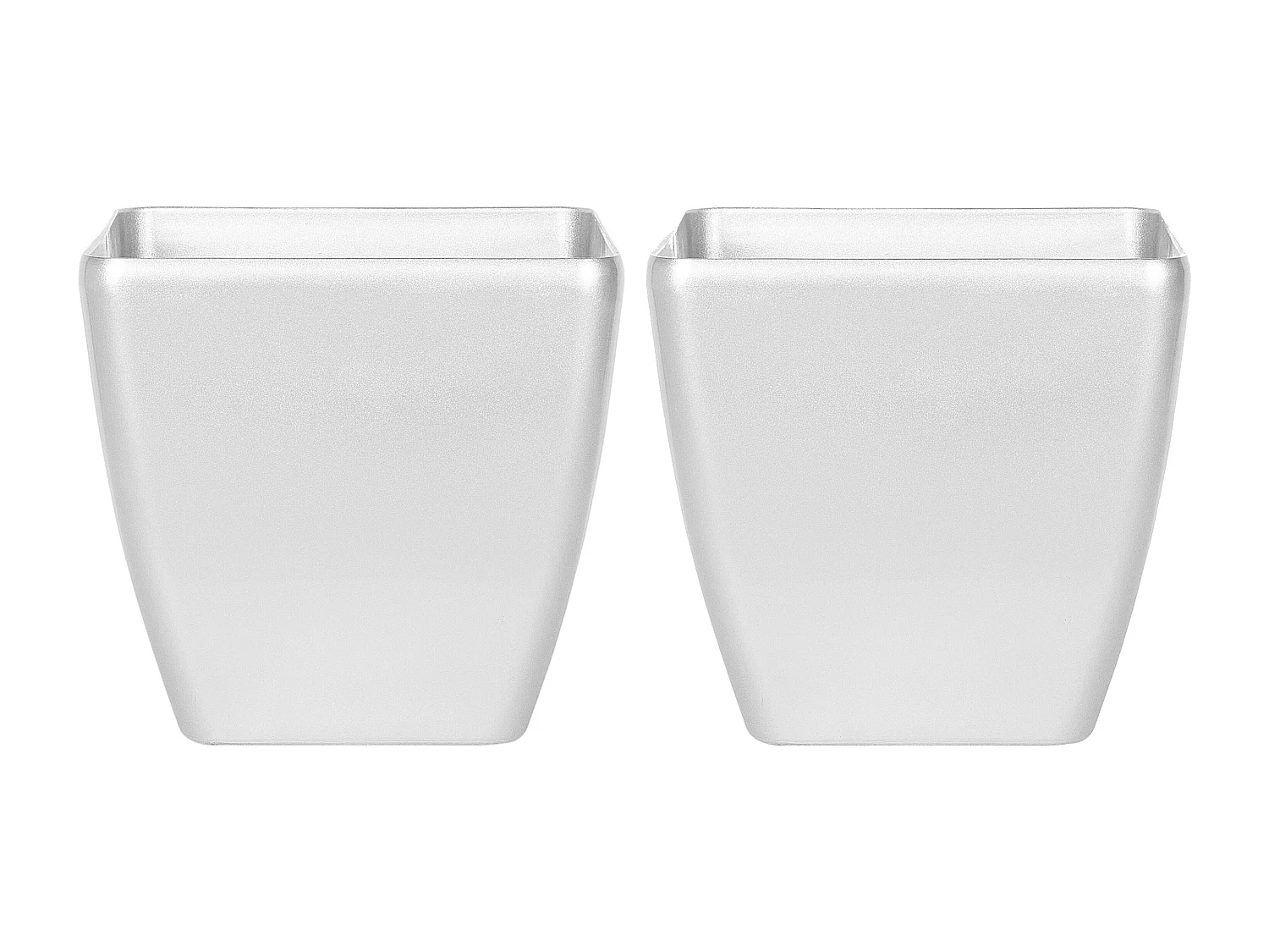 Lot de 2 pots de fleurs ASTRAS Pierre 50 cm Argenté