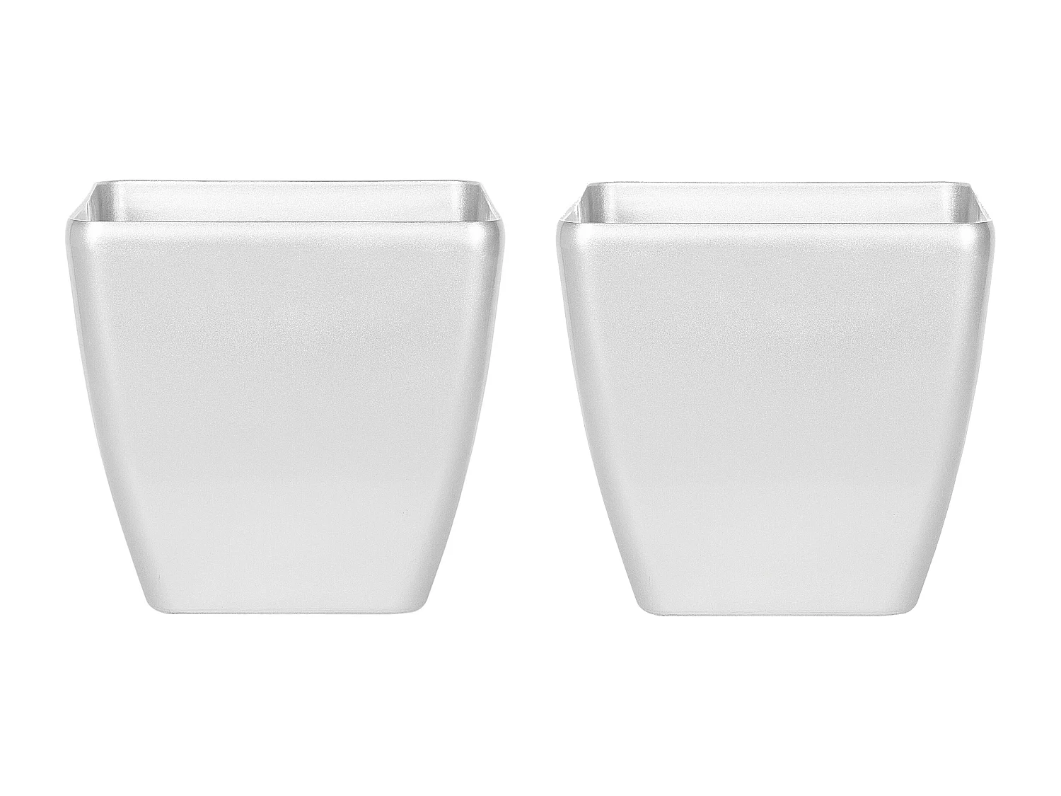 Lot de 2 pots de fleurs ASTRAS Pierre 35 cm Argenté