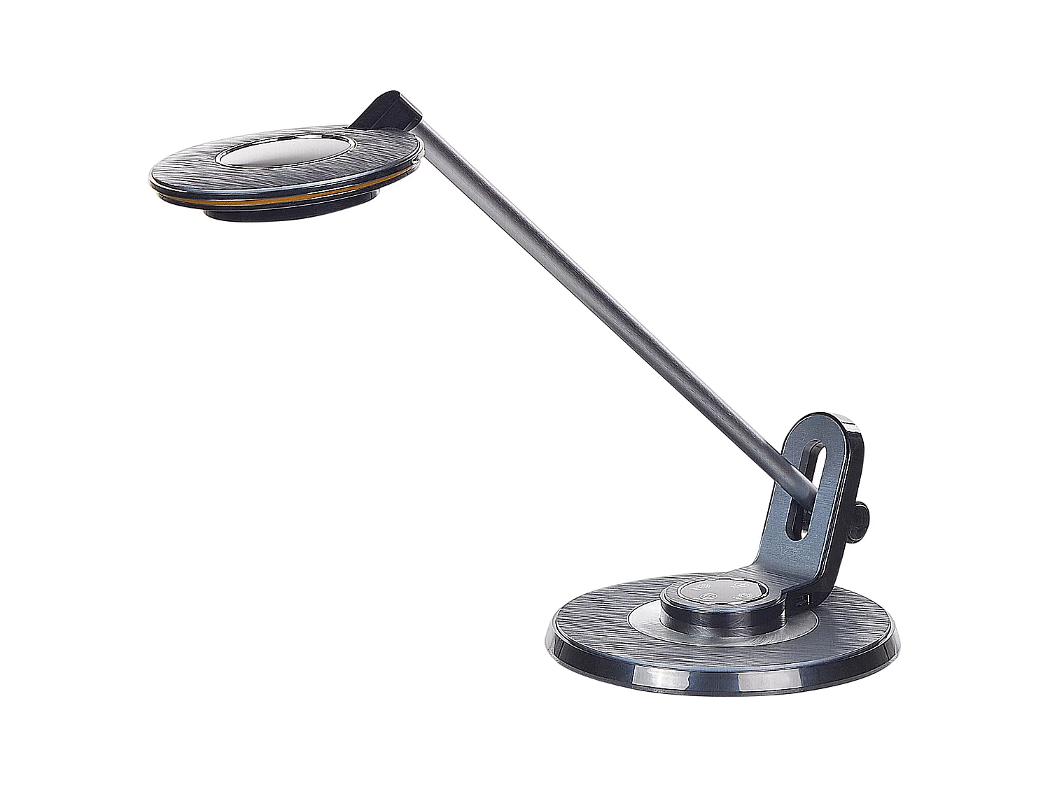 Schreibtischlampe LED mit USB-Port schwarz / silber verstellbar dimmbar Corvus