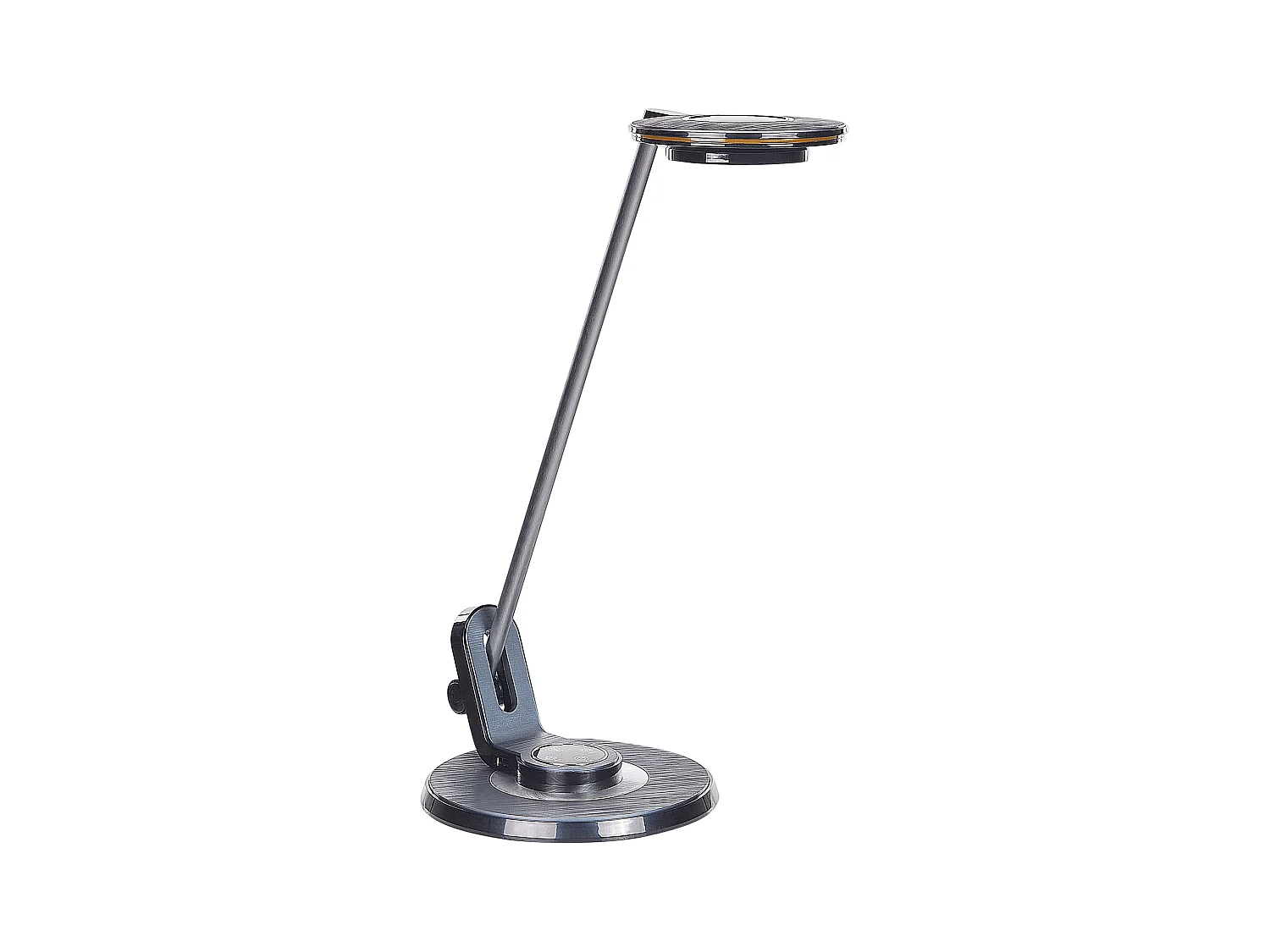 Schreibtischlampe LED mit USB-Port schwarz / silber verstellbar dimmbar Corvus