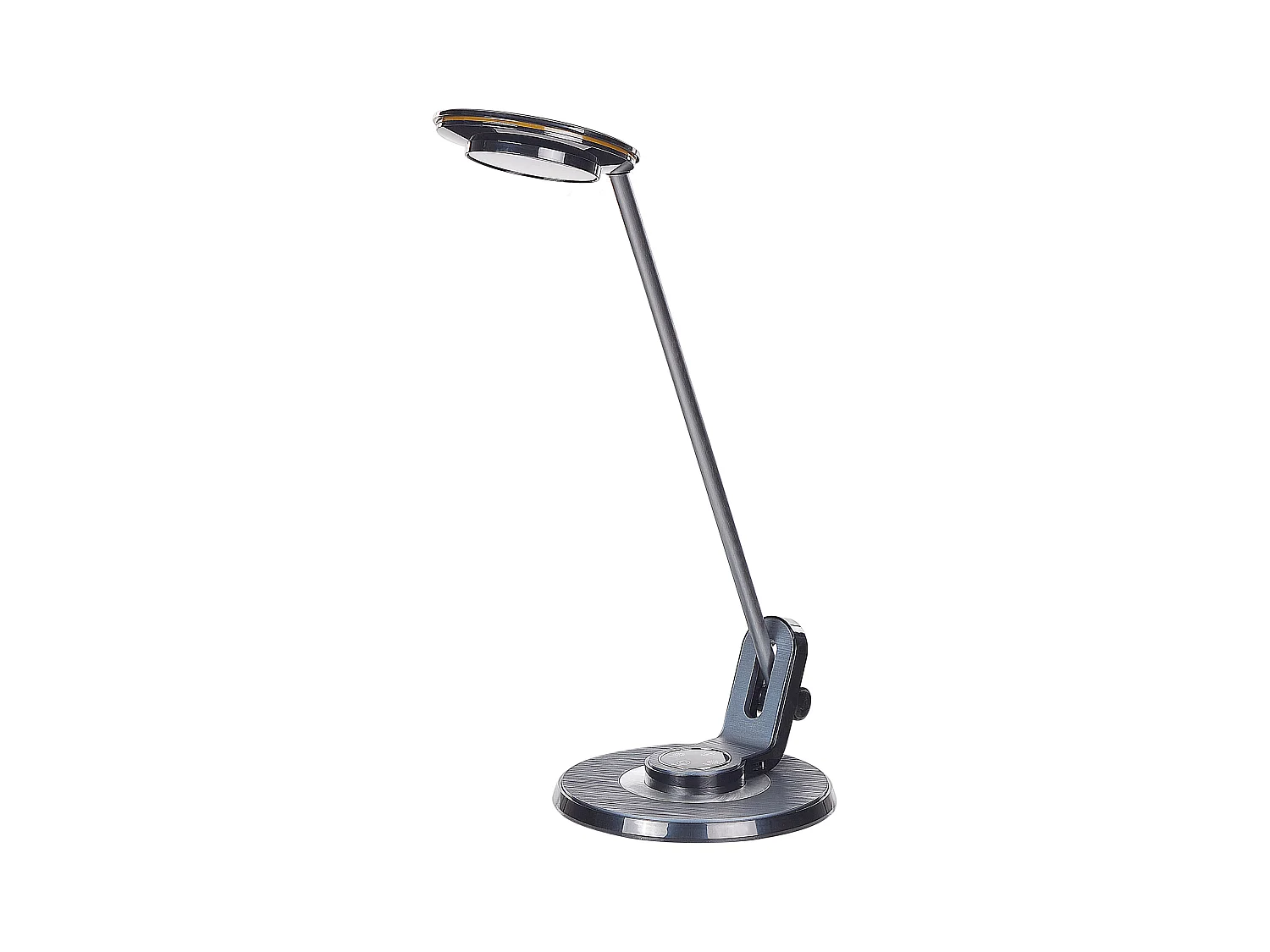 Schreibtischlampe LED mit USB-Port schwarz / silber verstellbar dimmbar Corvus