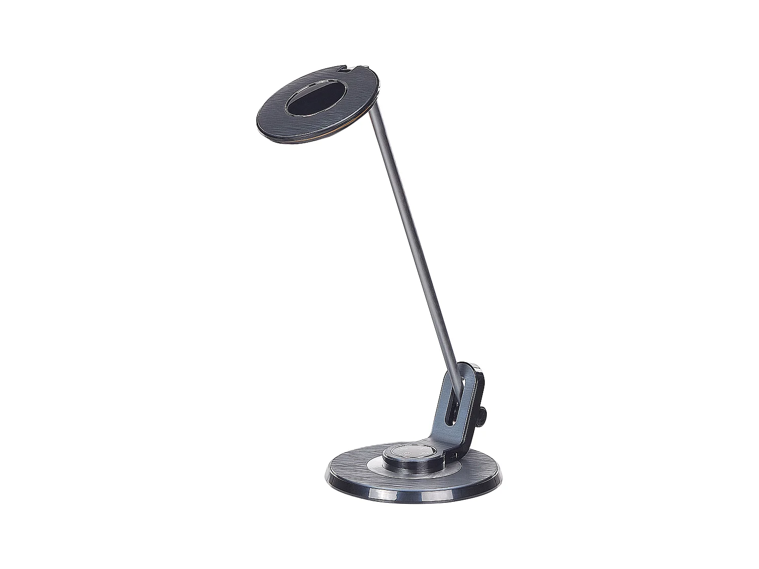 Schreibtischlampe LED mit USB-Port schwarz / silber verstellbar dimmbar Corvus