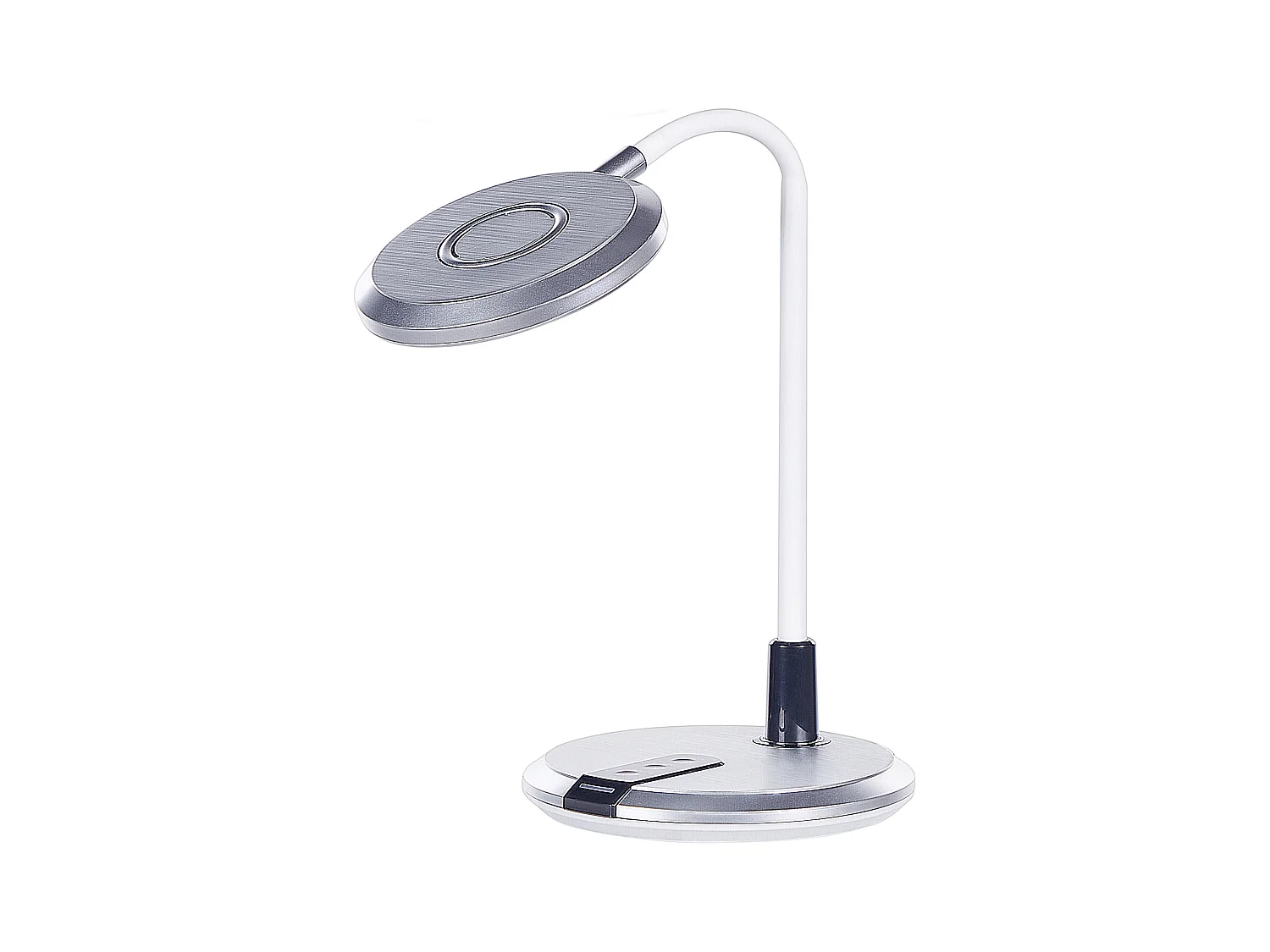 Lámpara LED de escritorio COLUMBA ajustable Metal Blanco/Plateado