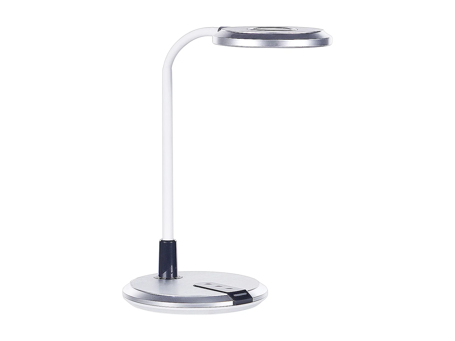 Lampada da scrivania a LED COLUMBA Regolabile Metallo Bianco/ Argento