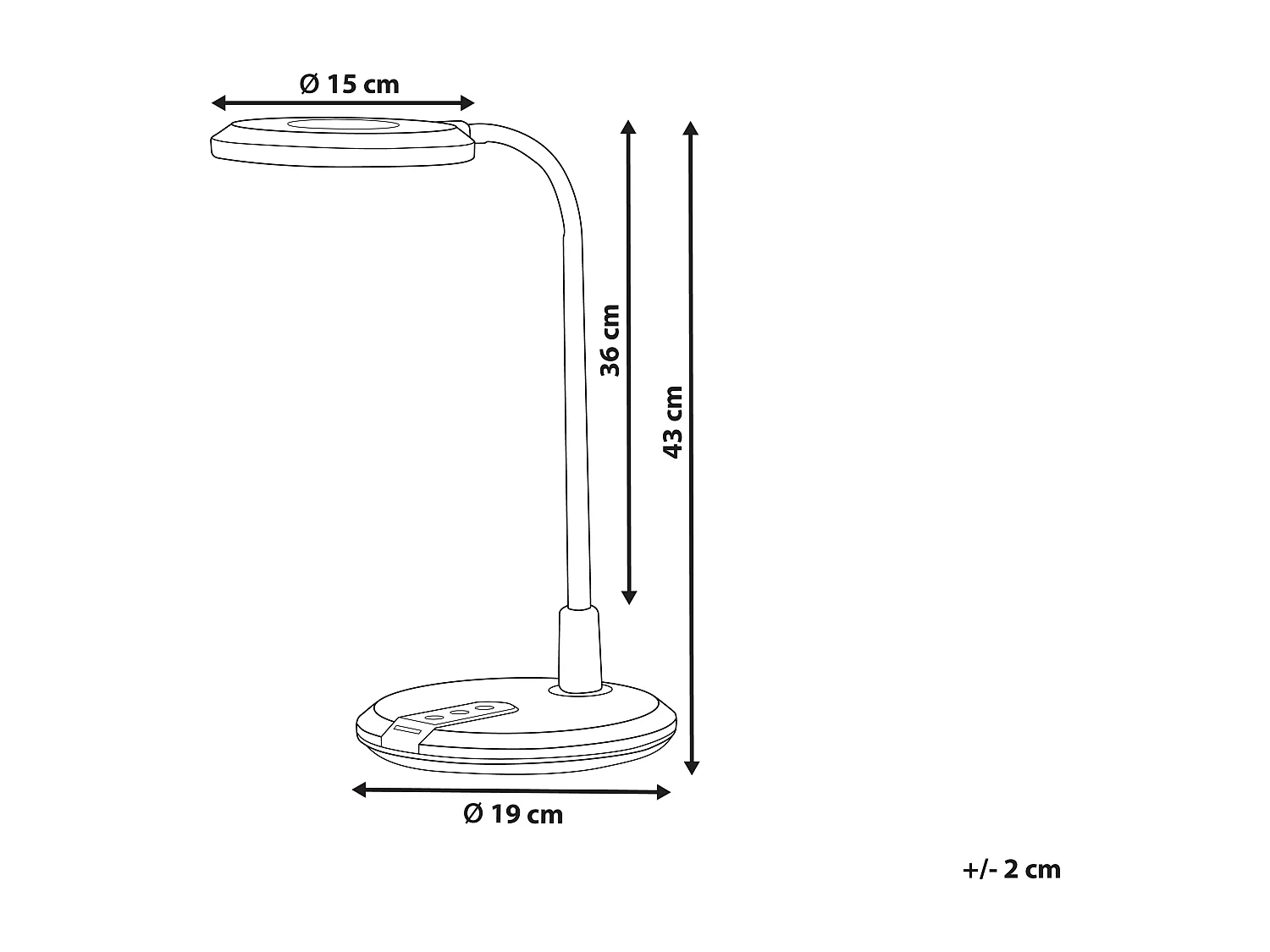 LED bureaulamp COLUMBA Verstelbaar Metaal Wit/zilver