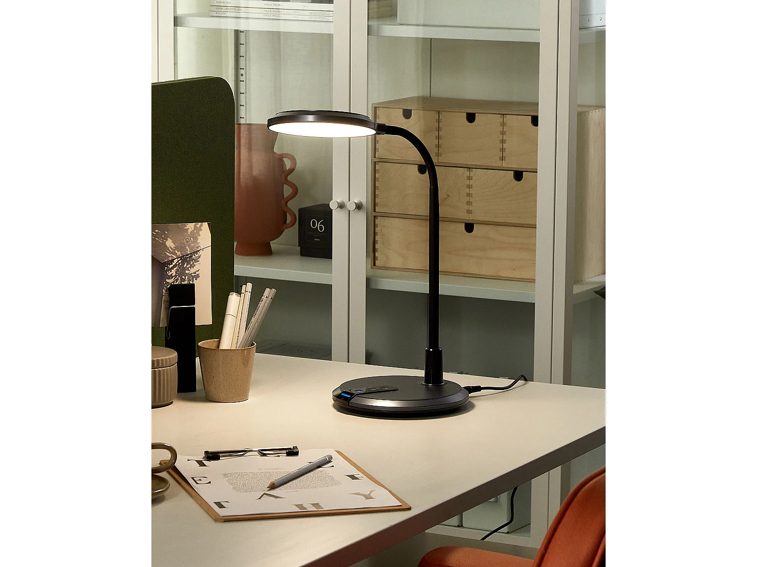 Lampe de bureau LED COLUMBA Réglable Métal Noir