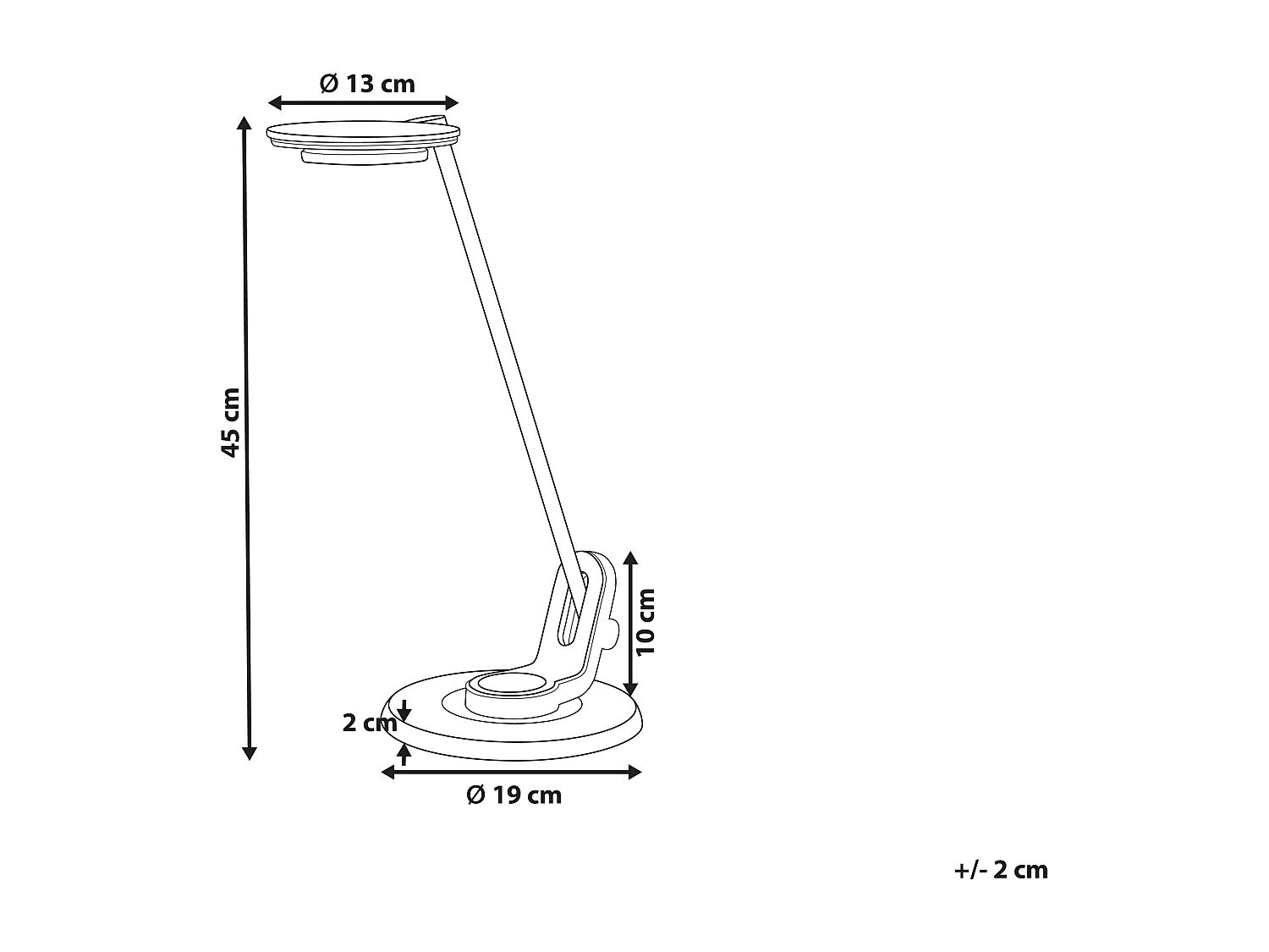 Lampe de bureau LED CORVUS Avec variateur Métal Blanc/argenté