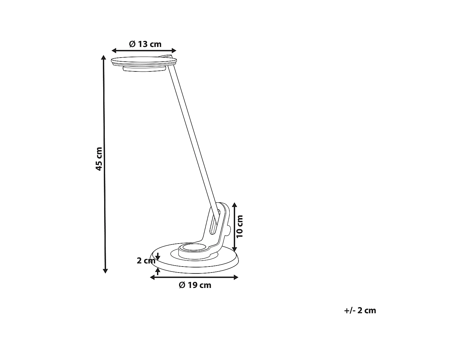 LED Schreibtischlampe CORVUS mit Dimmer Metall Weiss / Silber