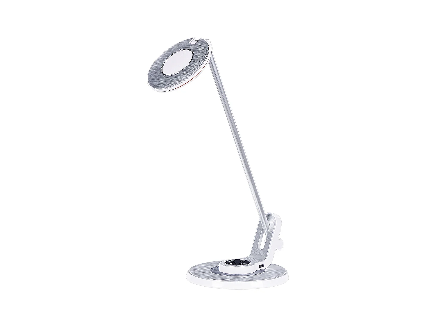 LED Schreibtischlampe CORVUS mit Dimmer Metall Weiss / Silber