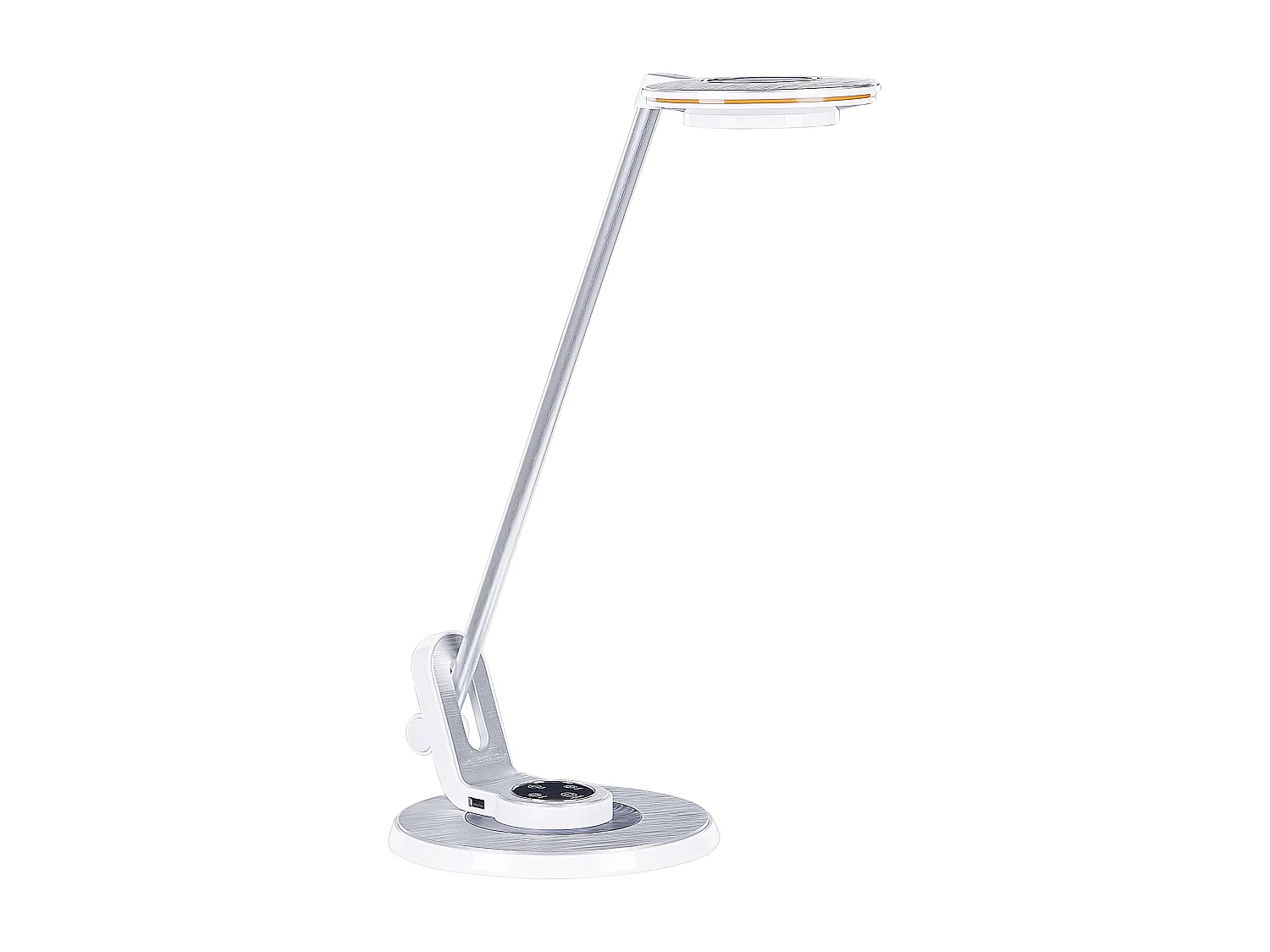 Candeeiro de secretária LED CORVUS Com regulador de intensidade Metal Branco/Prateado