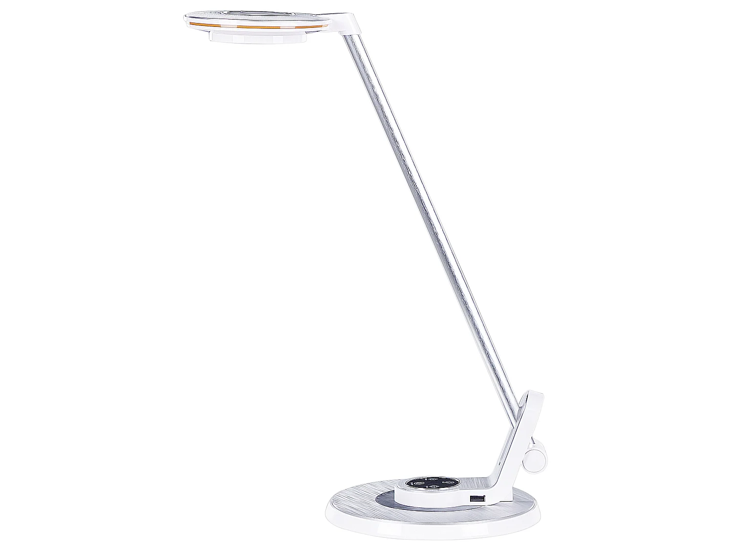 LED Schreibtischlampe CORVUS mit Dimmer Metall Weiss / Silber