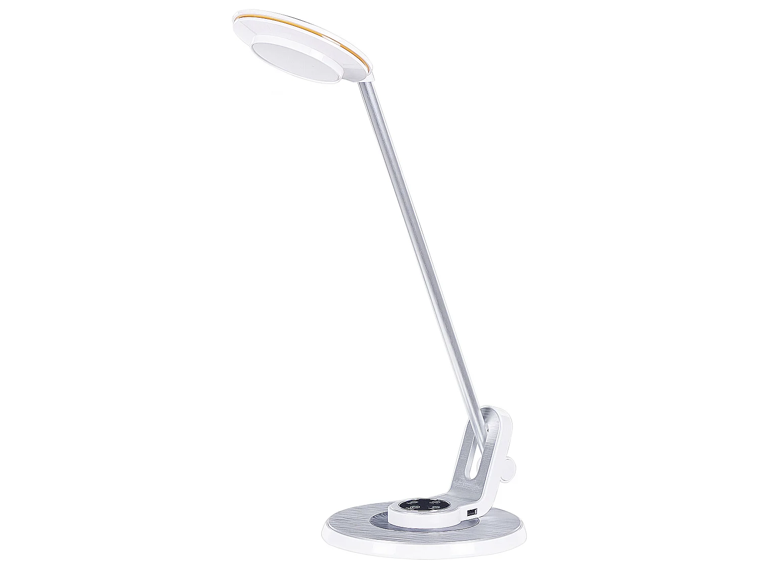 LED Schreibtischlampe CORVUS mit Dimmer Metall Weiss / Silber