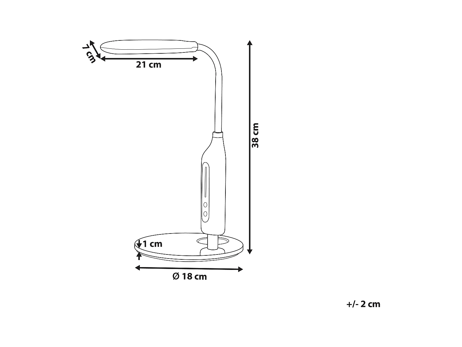 Lampa biurkowa LED CYGNUS Ze ściemniaczem Metal Biały