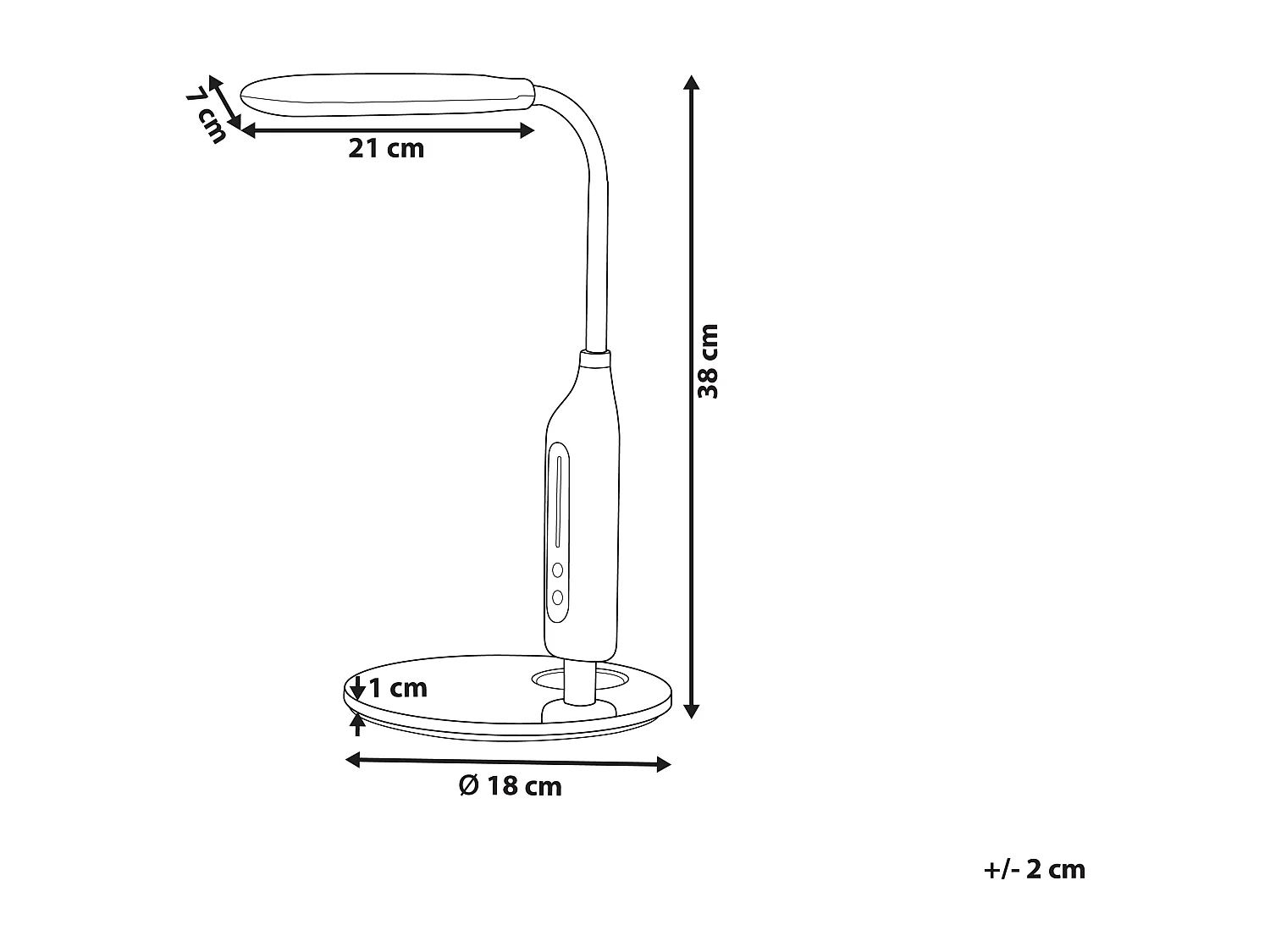 Lampa biurkowa LED CYGNUS Ze ściemniaczem Metal Biały