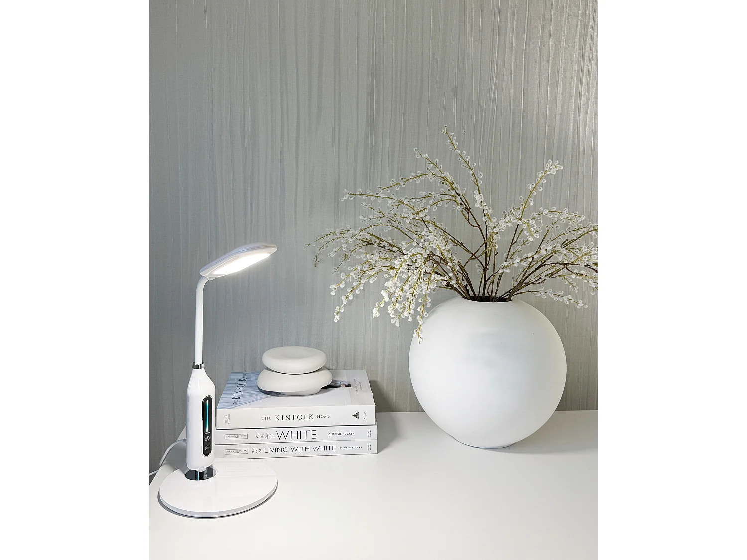 LED bureaulamp CYGNUS Met dimmer Metaal Wit