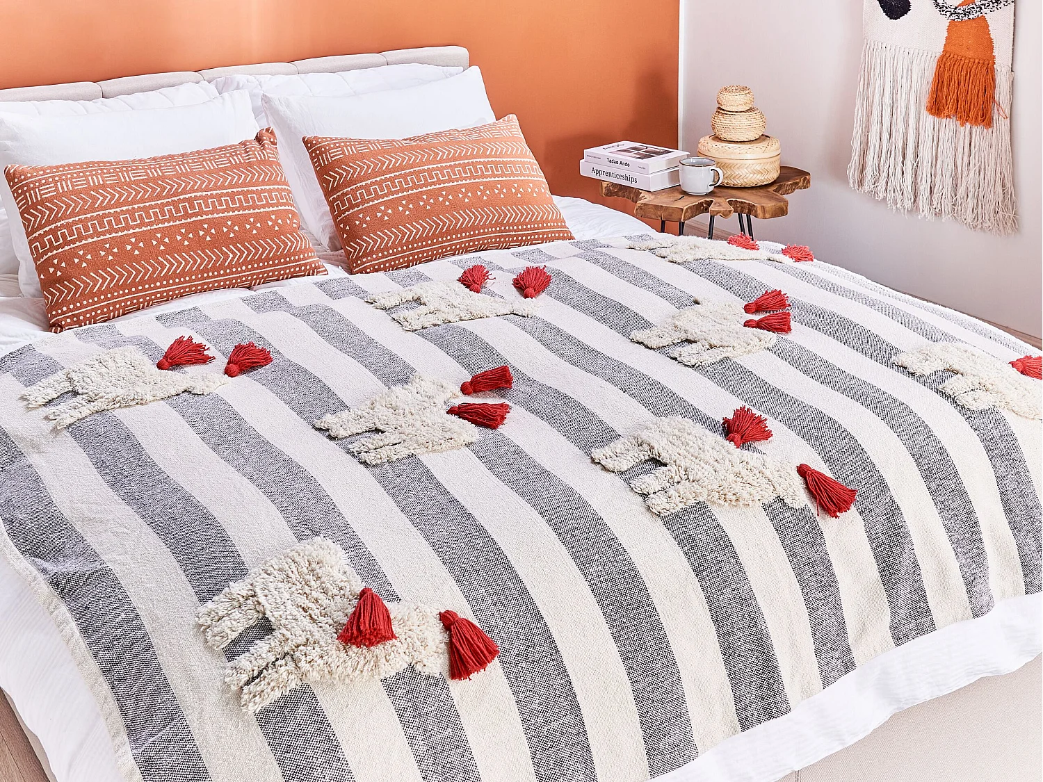 Couverture NAMTAR Coton 125 x 150 cm Blanc