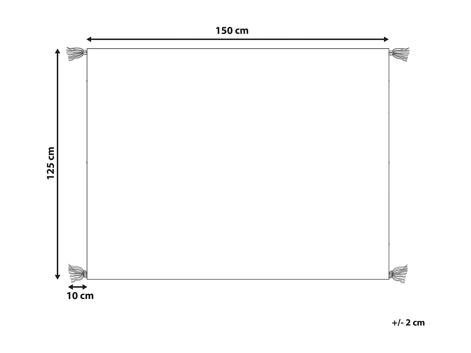 Couverture NAMTAR Coton 125 x 150 cm Blanc